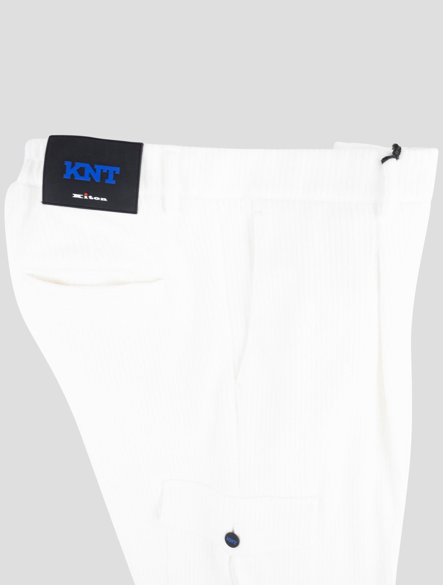 Kiton Knt White Cotton Cargo Pants