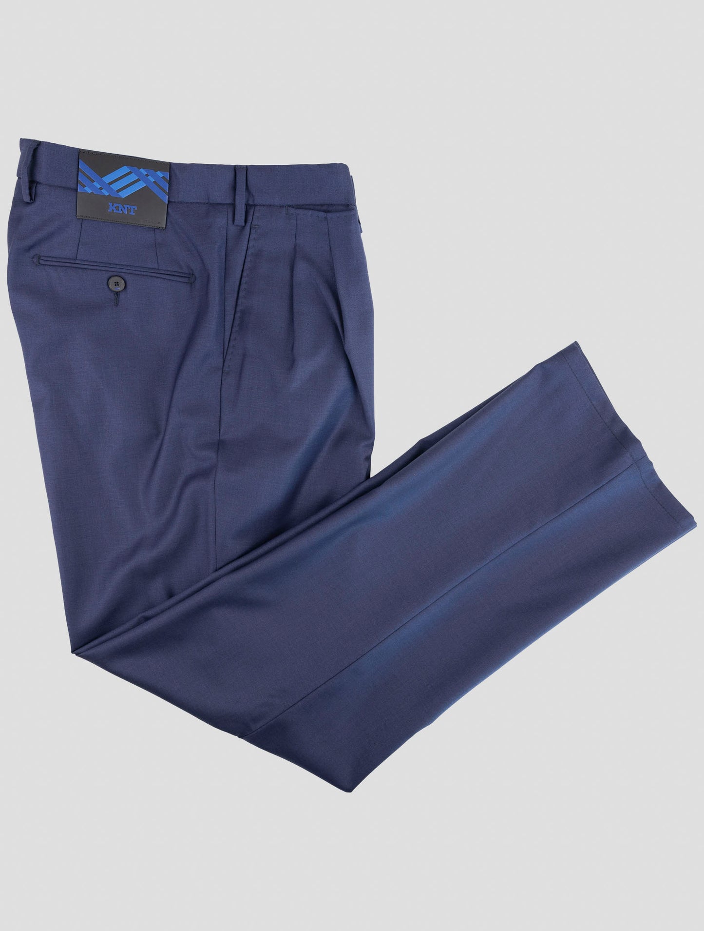 Kiton Knt Blue Virgin Wool Pants