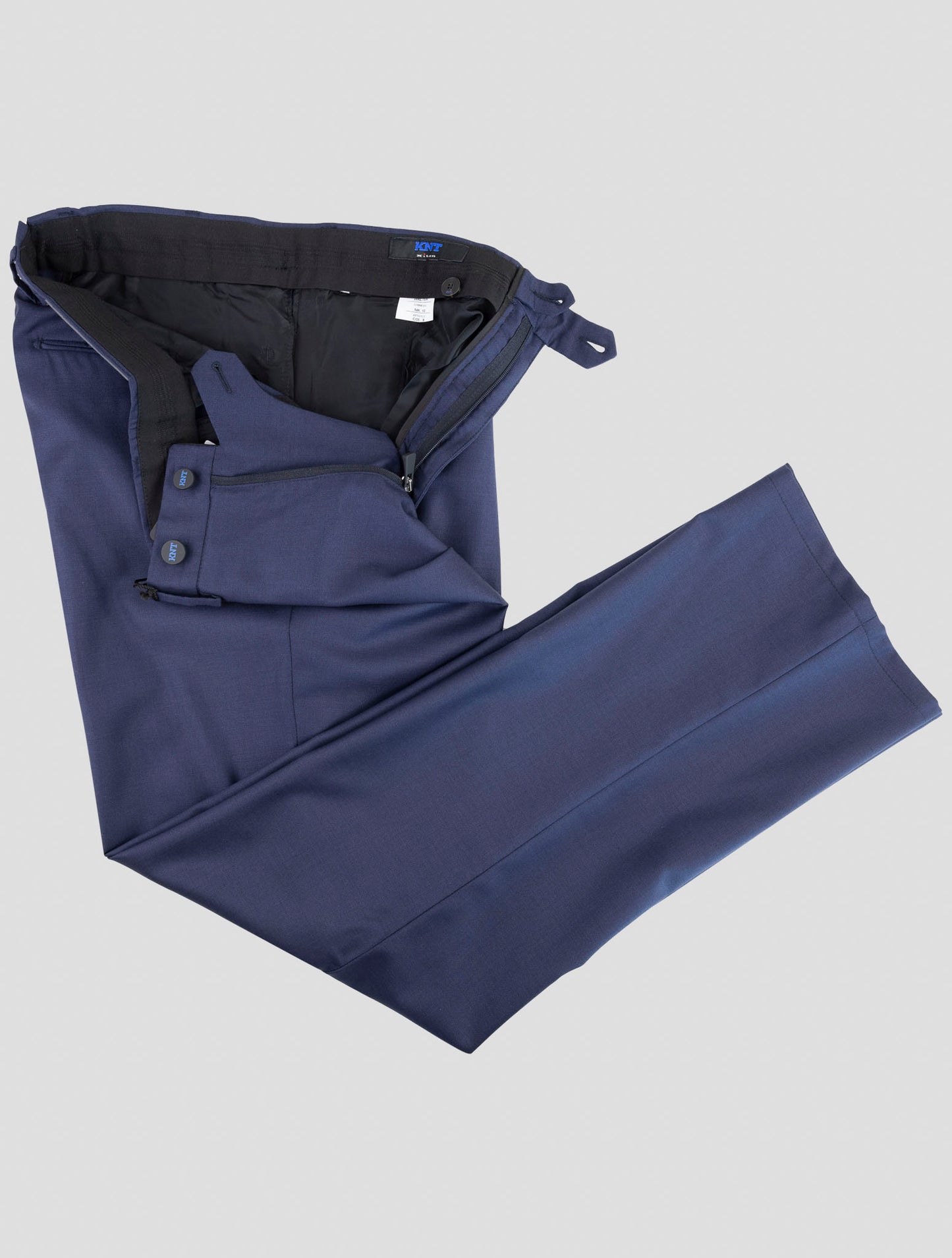 Kiton Knt Blue Virgin Wool Pants