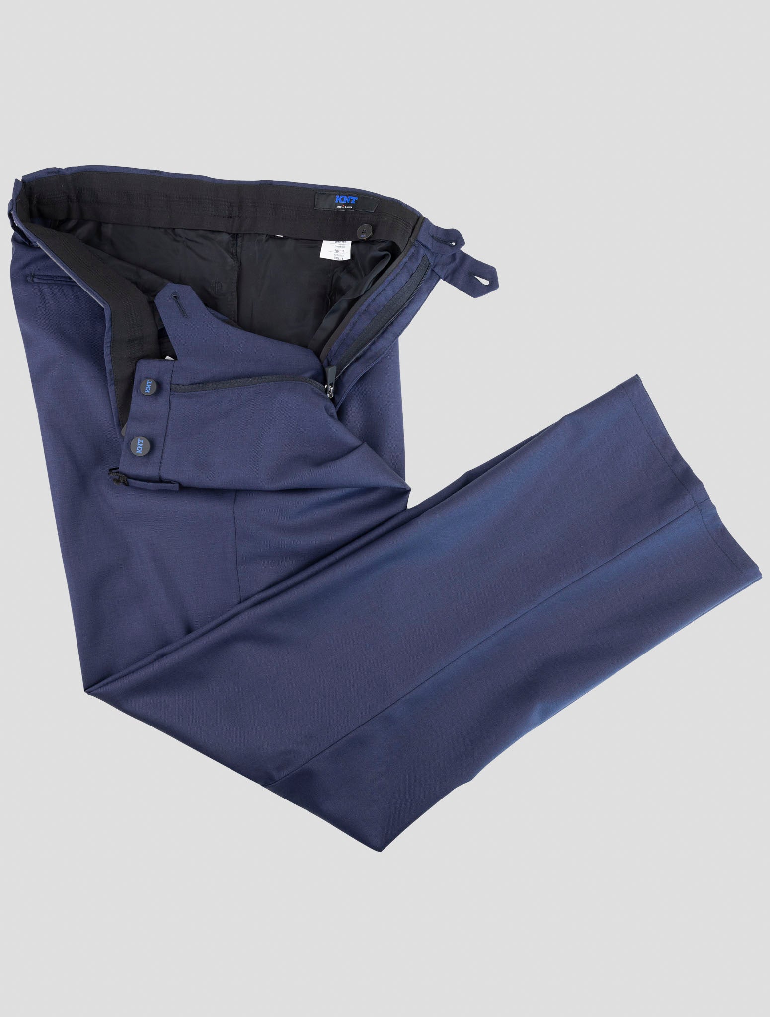 Kiton Knt Blue Virgin Wool Pants