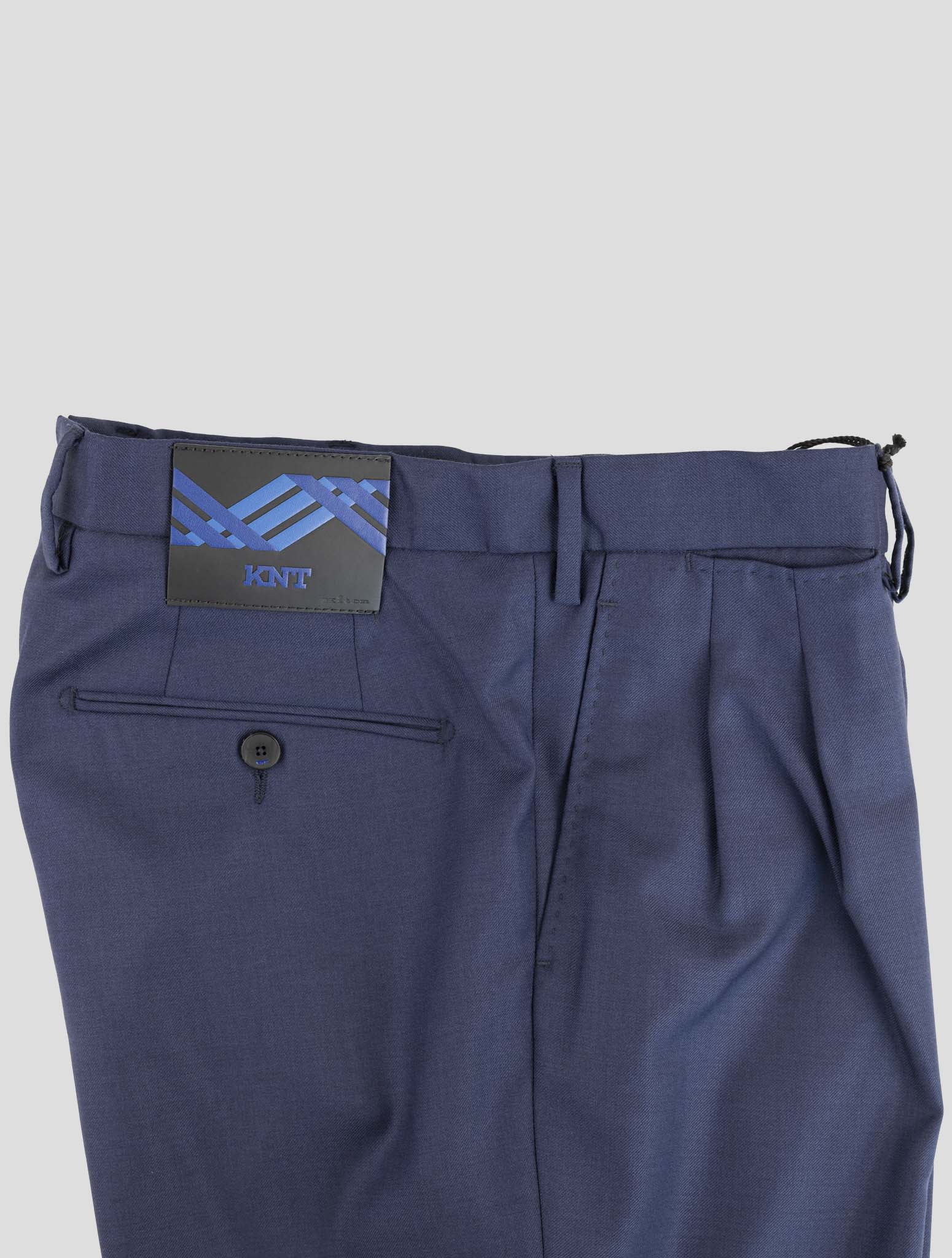Kiton Knt Blue Virgin Wool Pants