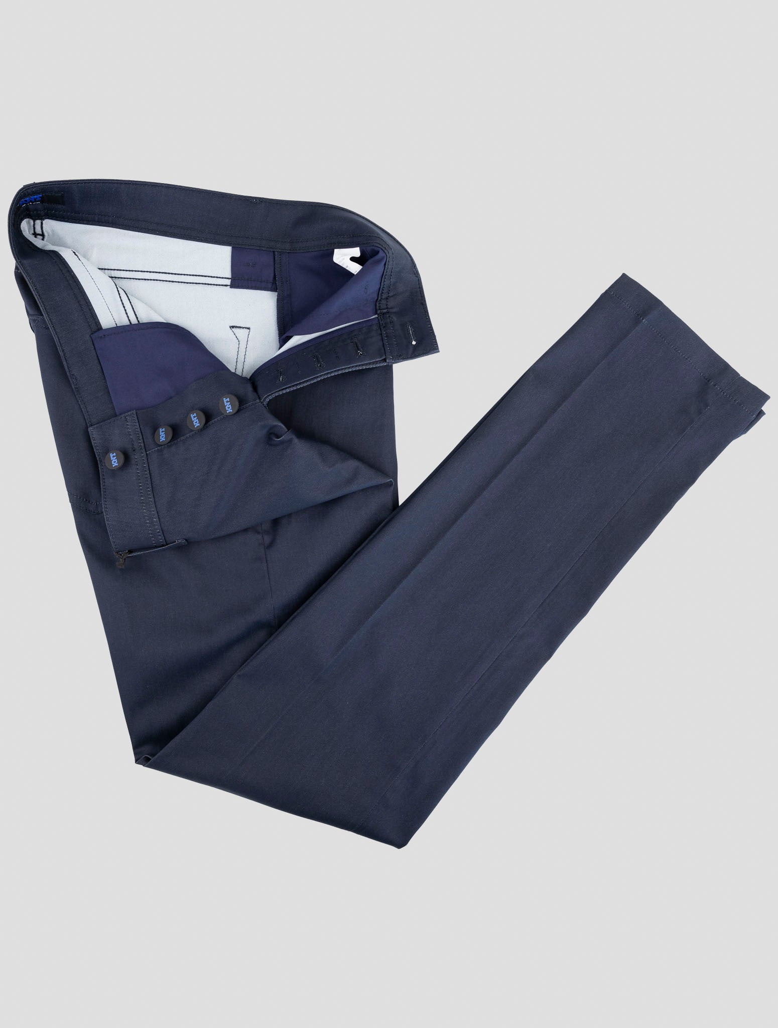 Kiton Knt Blue Cotton Pa Ea Pants