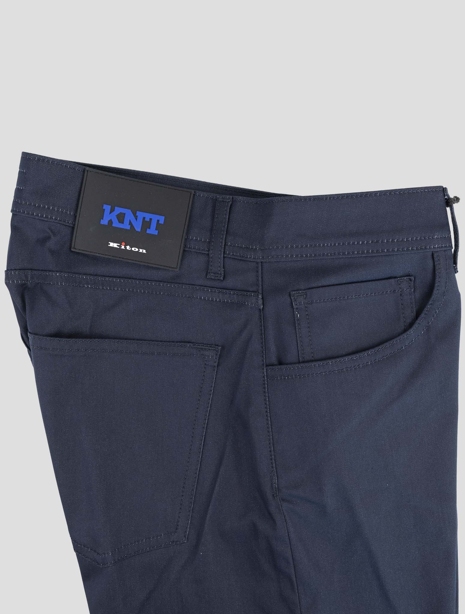 Kiton Knt Blue Cotton Pa Ea Pants