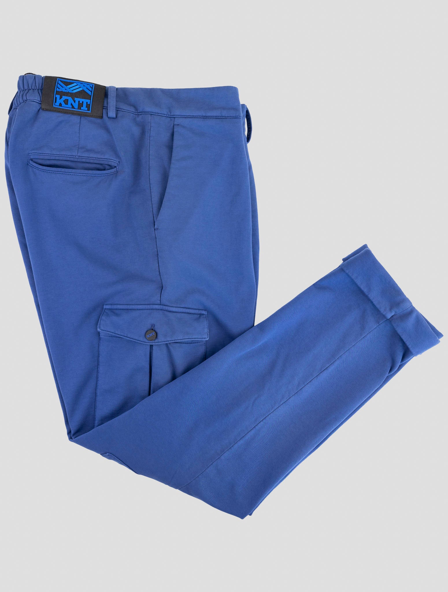Kiton Knt Blue Cotton Cargo Pants