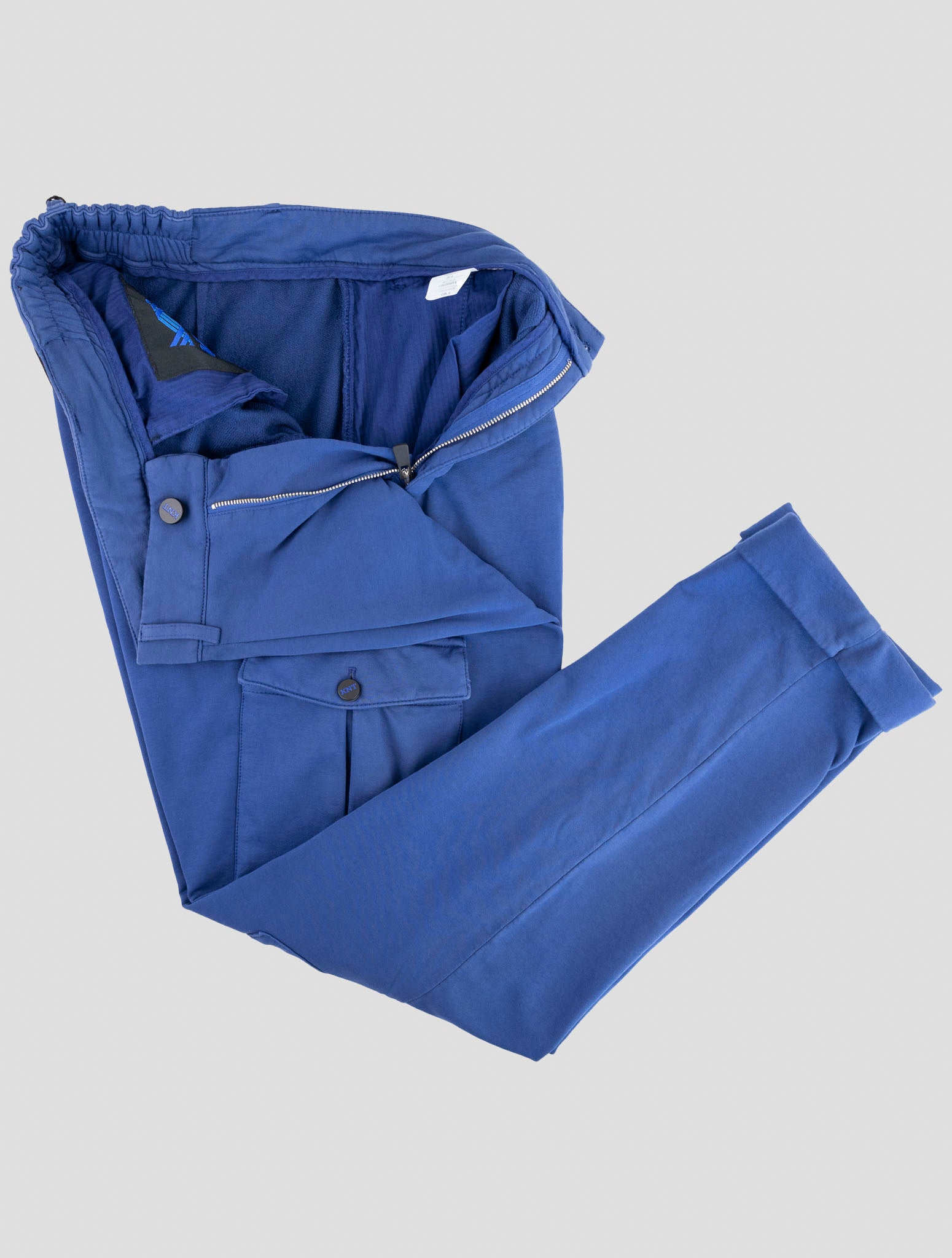 Kiton Knt Blue Cotton Cargo Pants