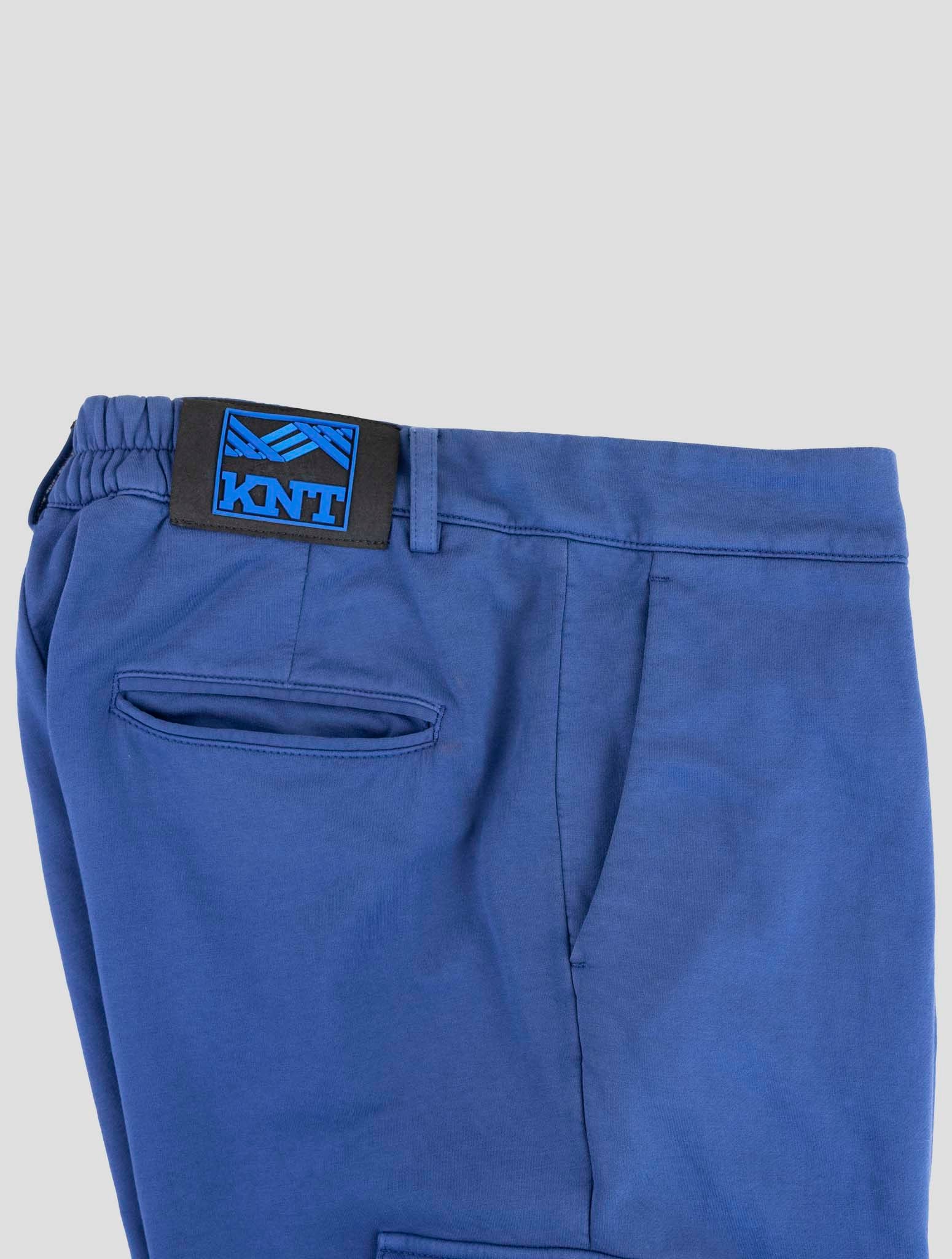 Kiton Knt Blue Cotton Cargo Pants