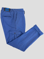 Kiton Knt Blue Cotton Cargo Pants