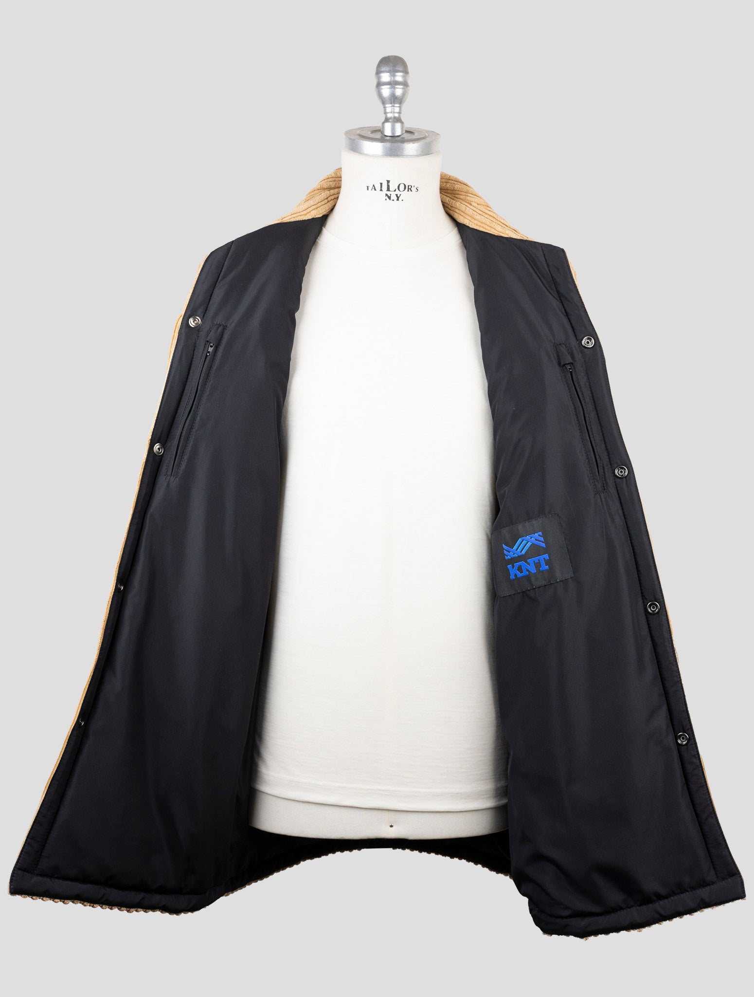 Kiton Knt Beige Pl Pa Velvet Special Edition Coat