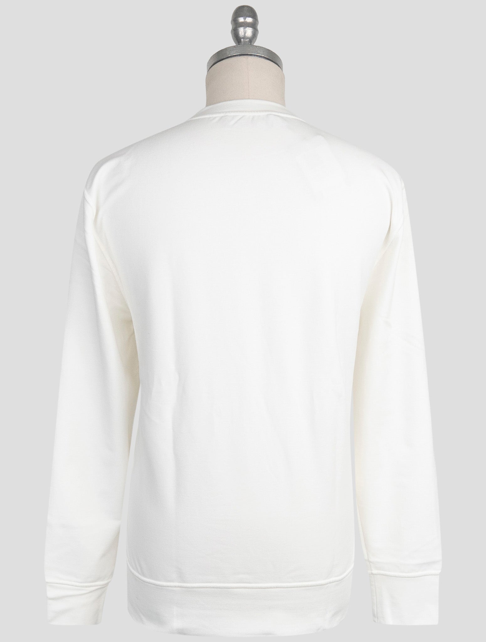 Kiton White Cotton Ea Sweater Crewneck