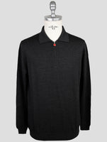 Kiton Dark Gray Wool Sweater Polo