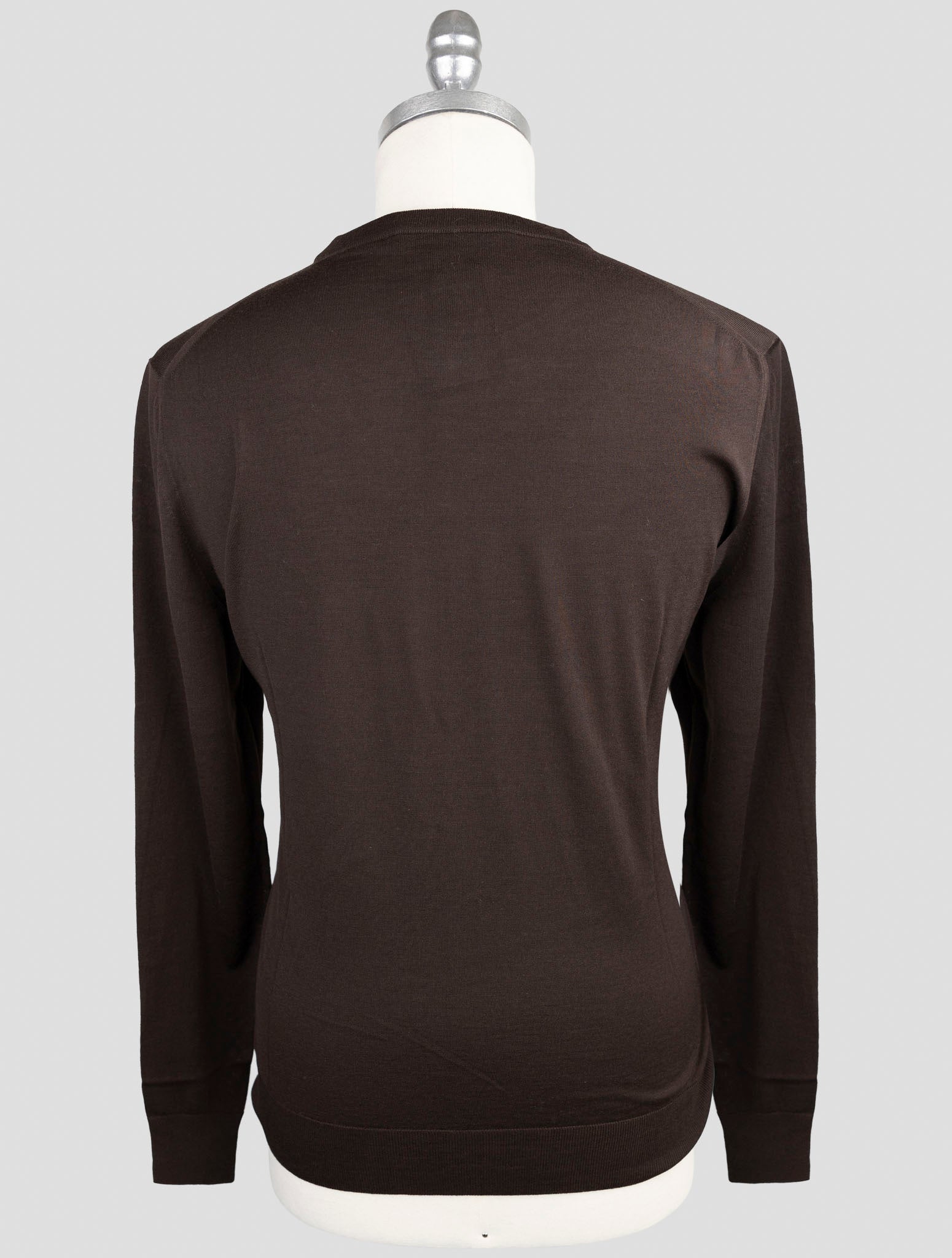 Kiton Brown Wool 14 Micron Sweater Crewneck