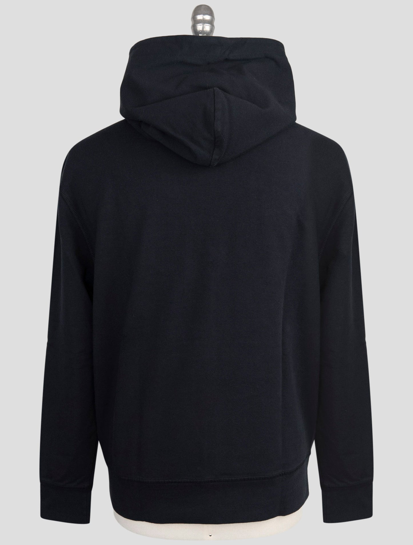 Kiton Black Cotton Ea Sweater Hoodie