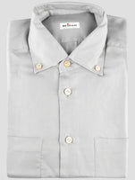 Kiton Gray Cotton Linen Shirt