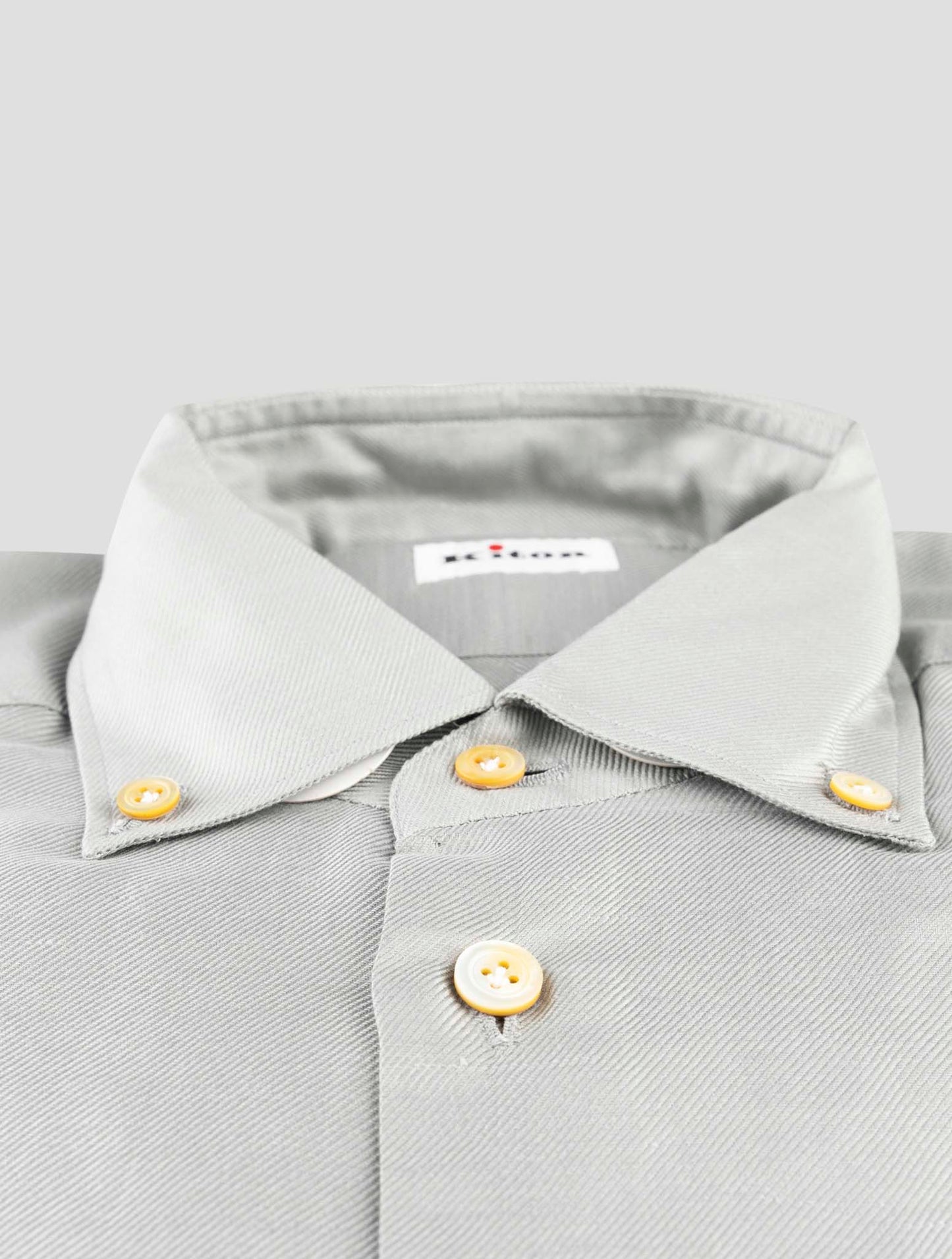 Kiton Gray Cotton Linen Shirt