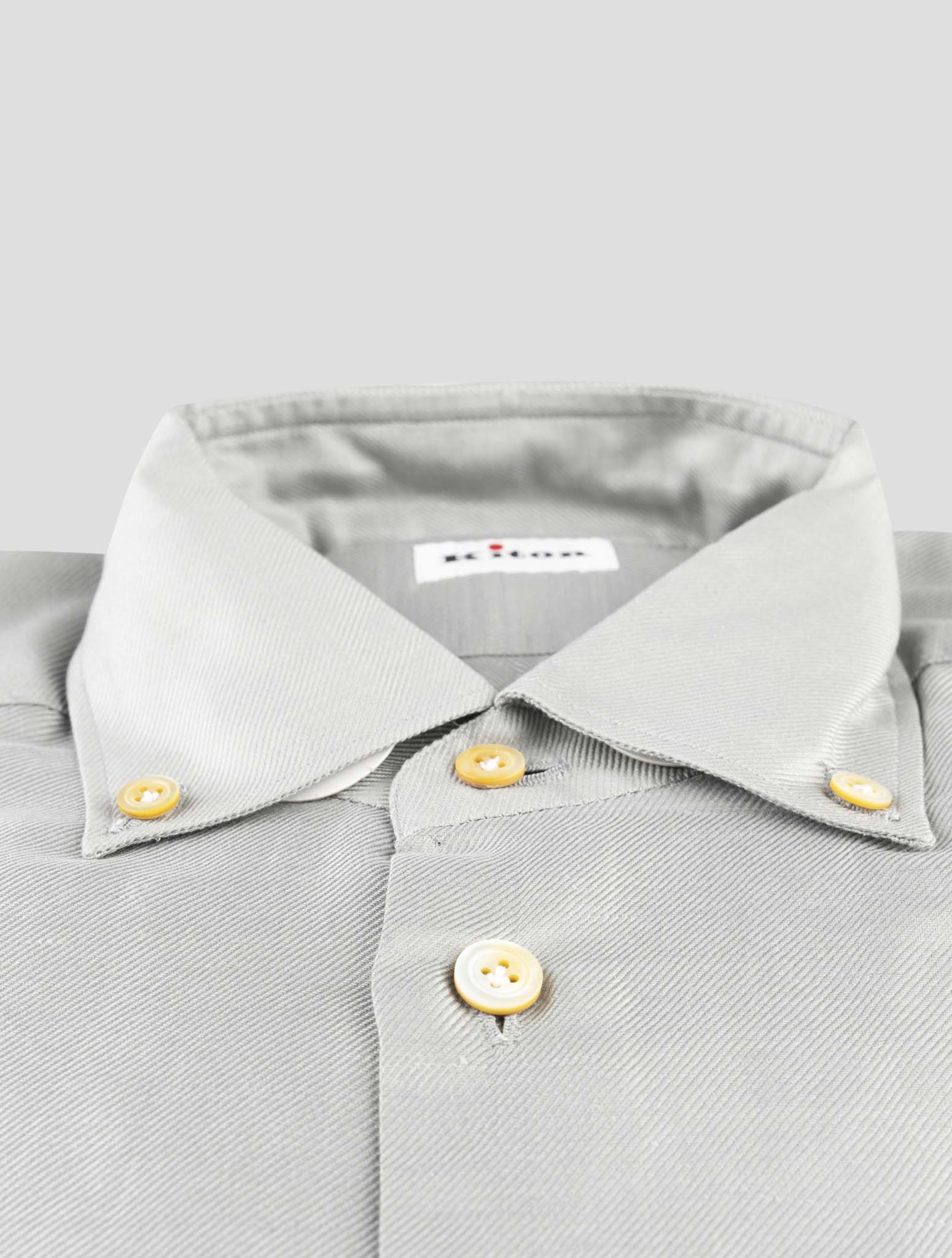 Kiton Gray Cotton Linen Shirt