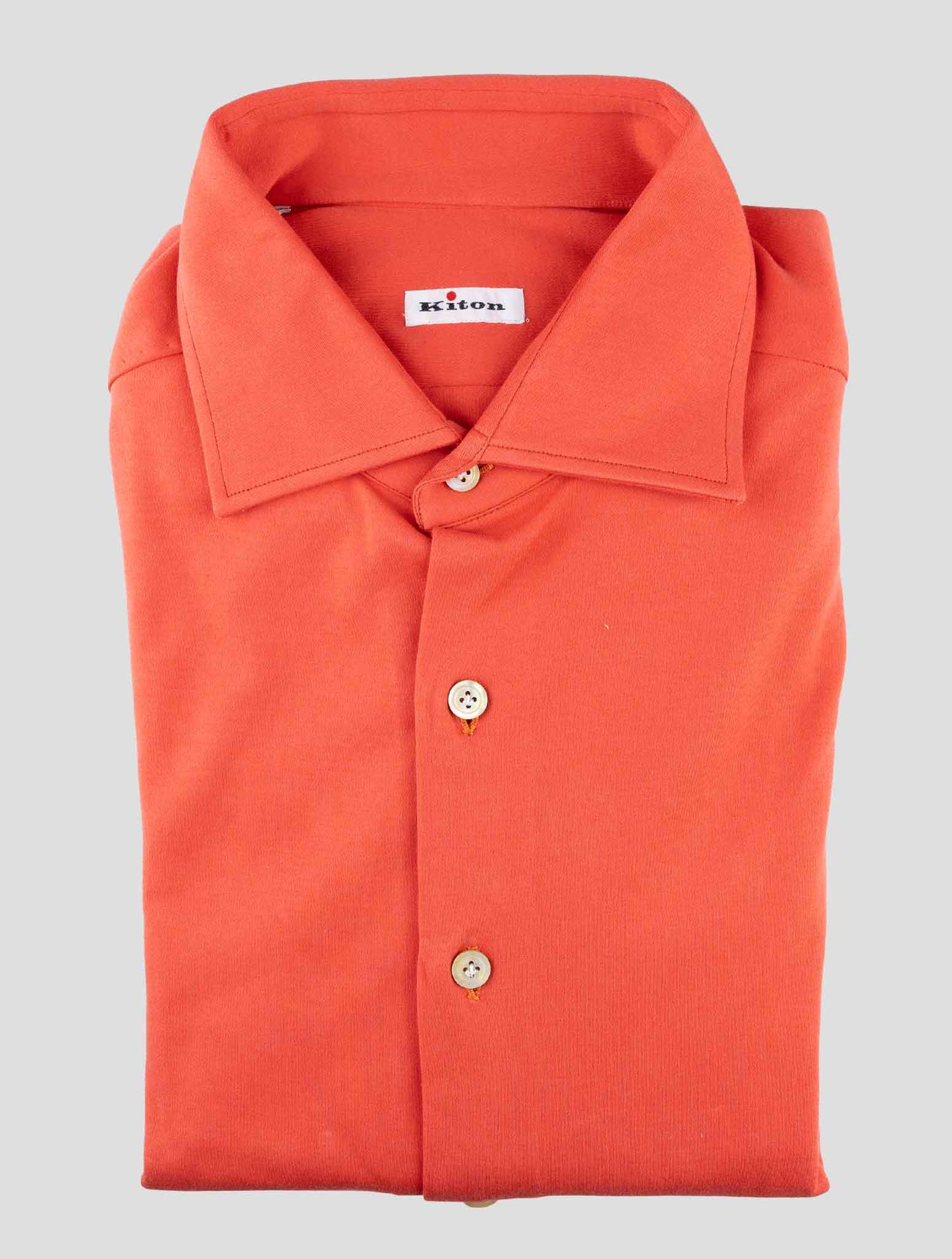 Kiton Red Cotton Shirt