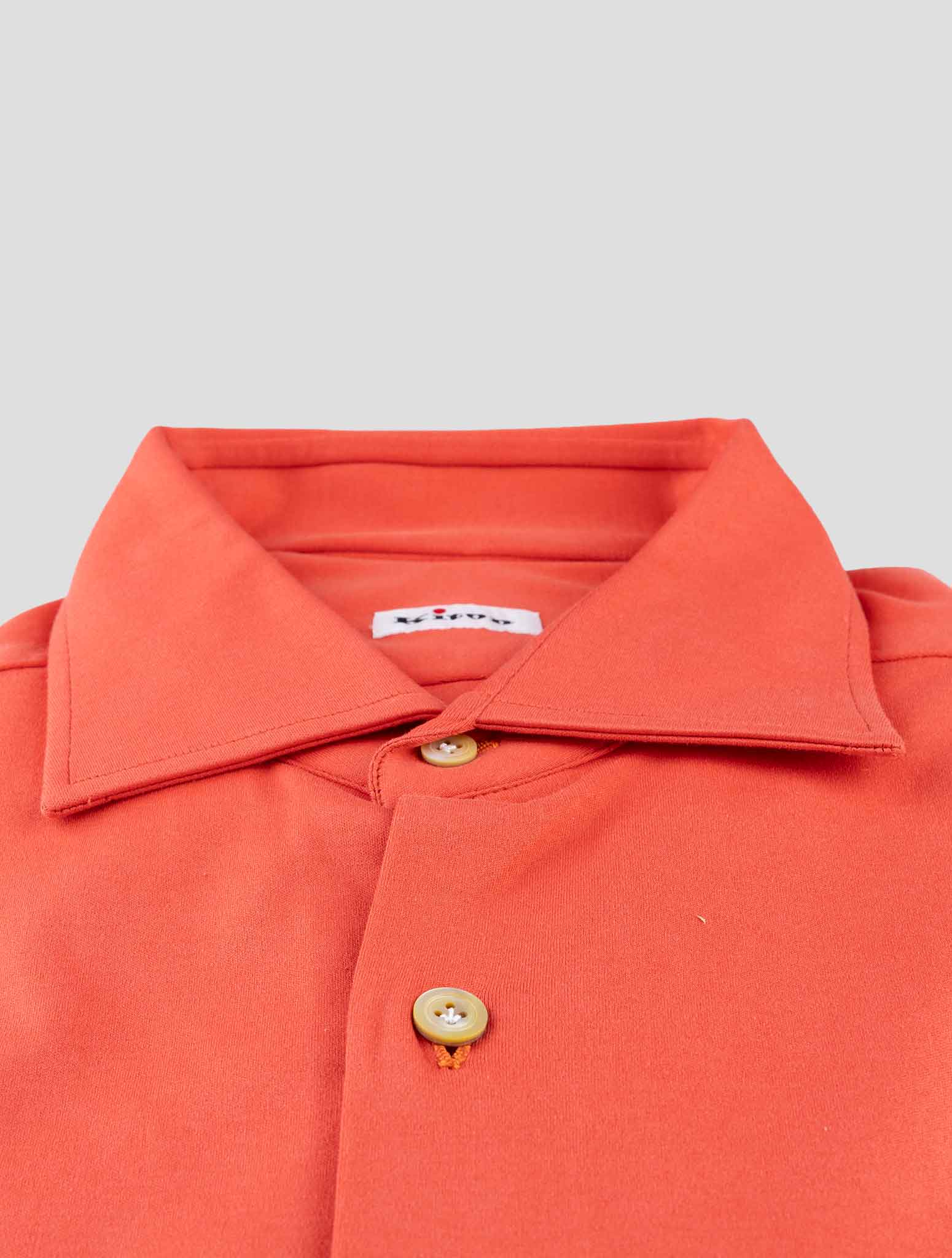 Kiton Red Cotton Shirt