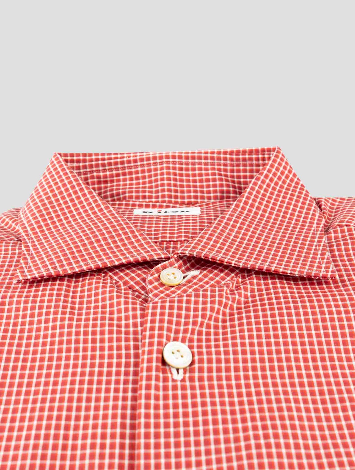 Kiton Red Cotton Shirt