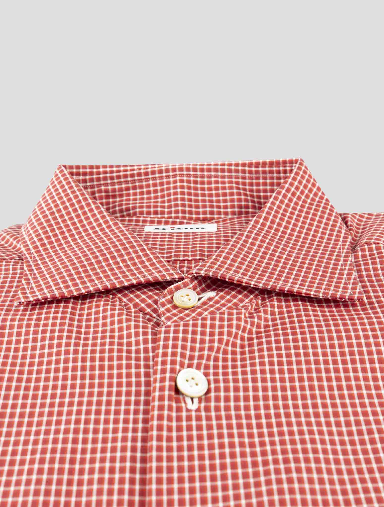 Kiton Red Cotton Shirt