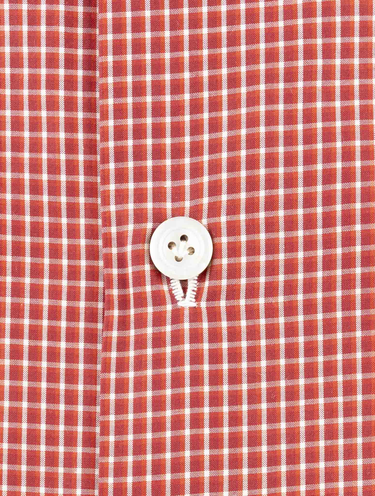 Kiton Red Cotton Shirt