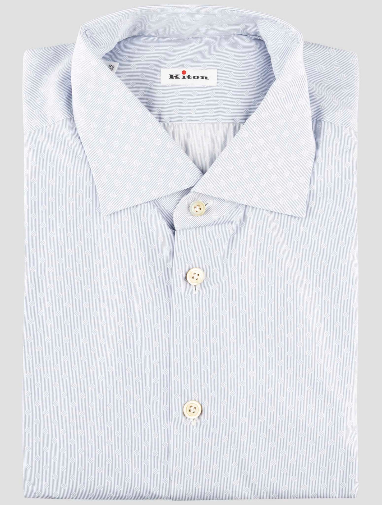 Kiton Light Blue Cotton Shirt