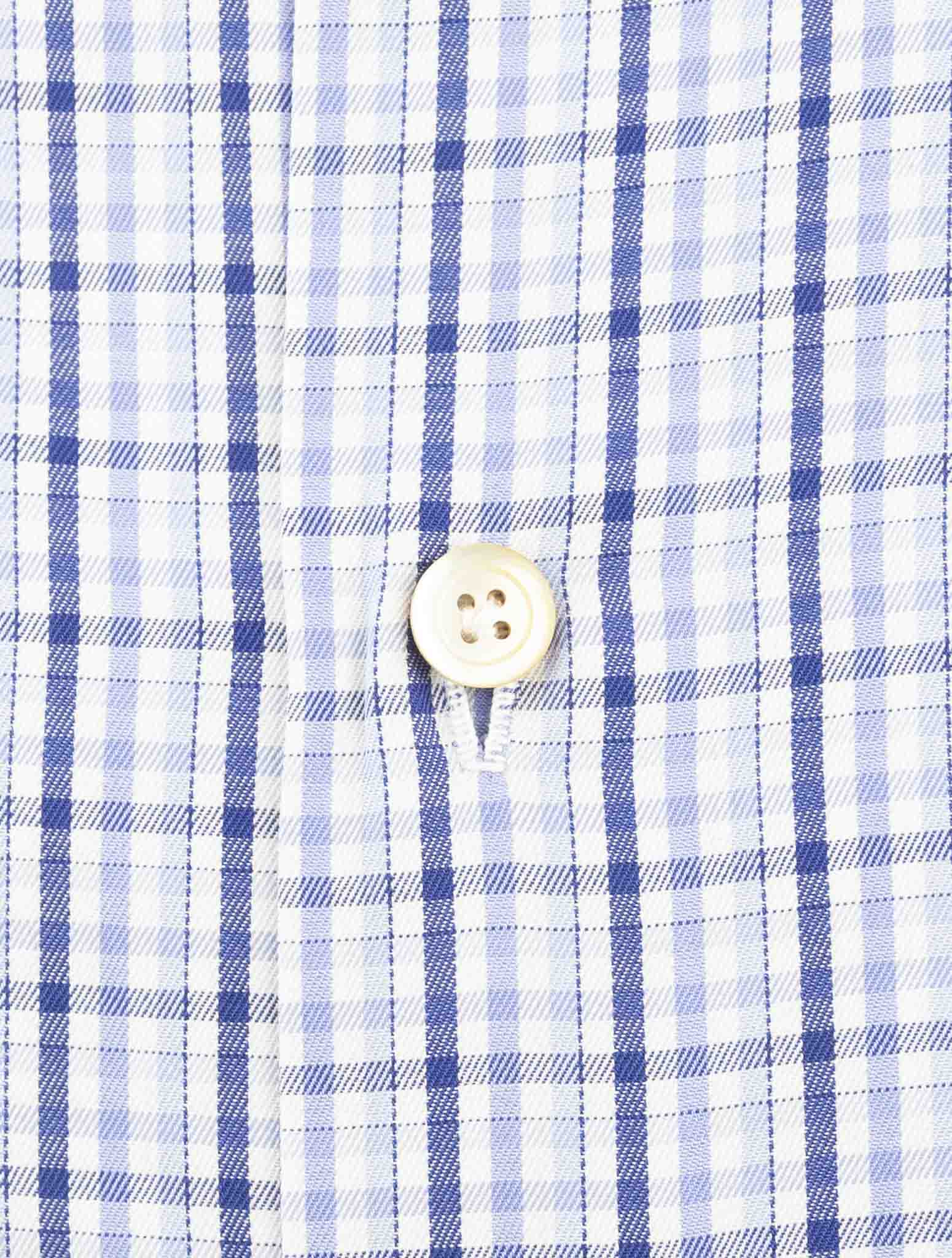 Kiton Blue Cotton Shirt