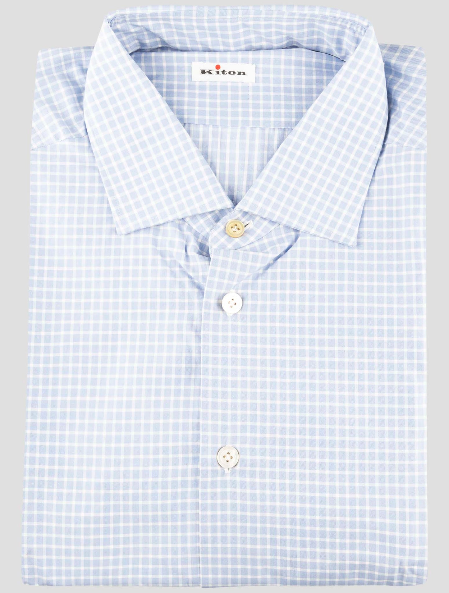 Kiton Light Blue Cotton Shirt