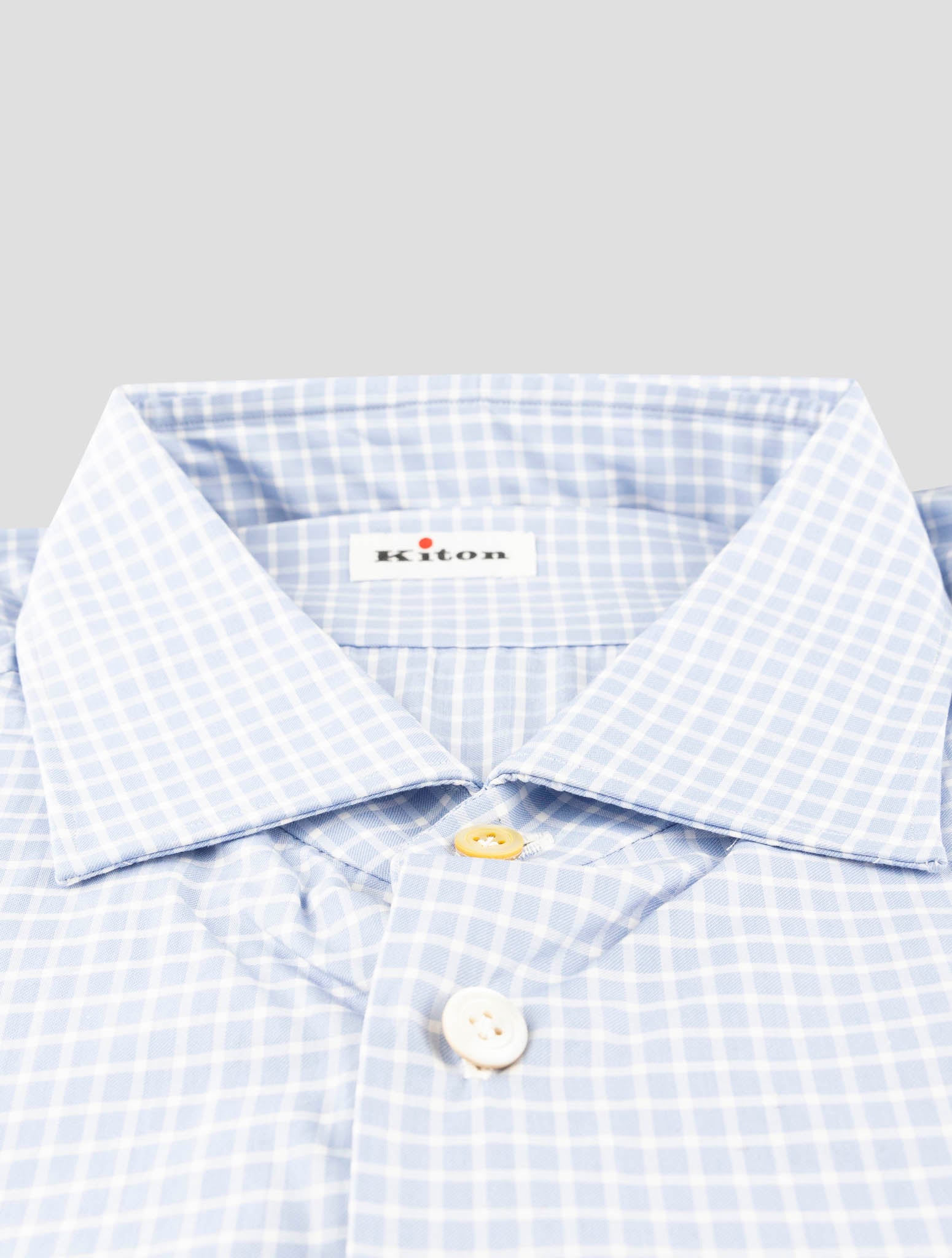 Kiton Light Blue Cotton Shirt
