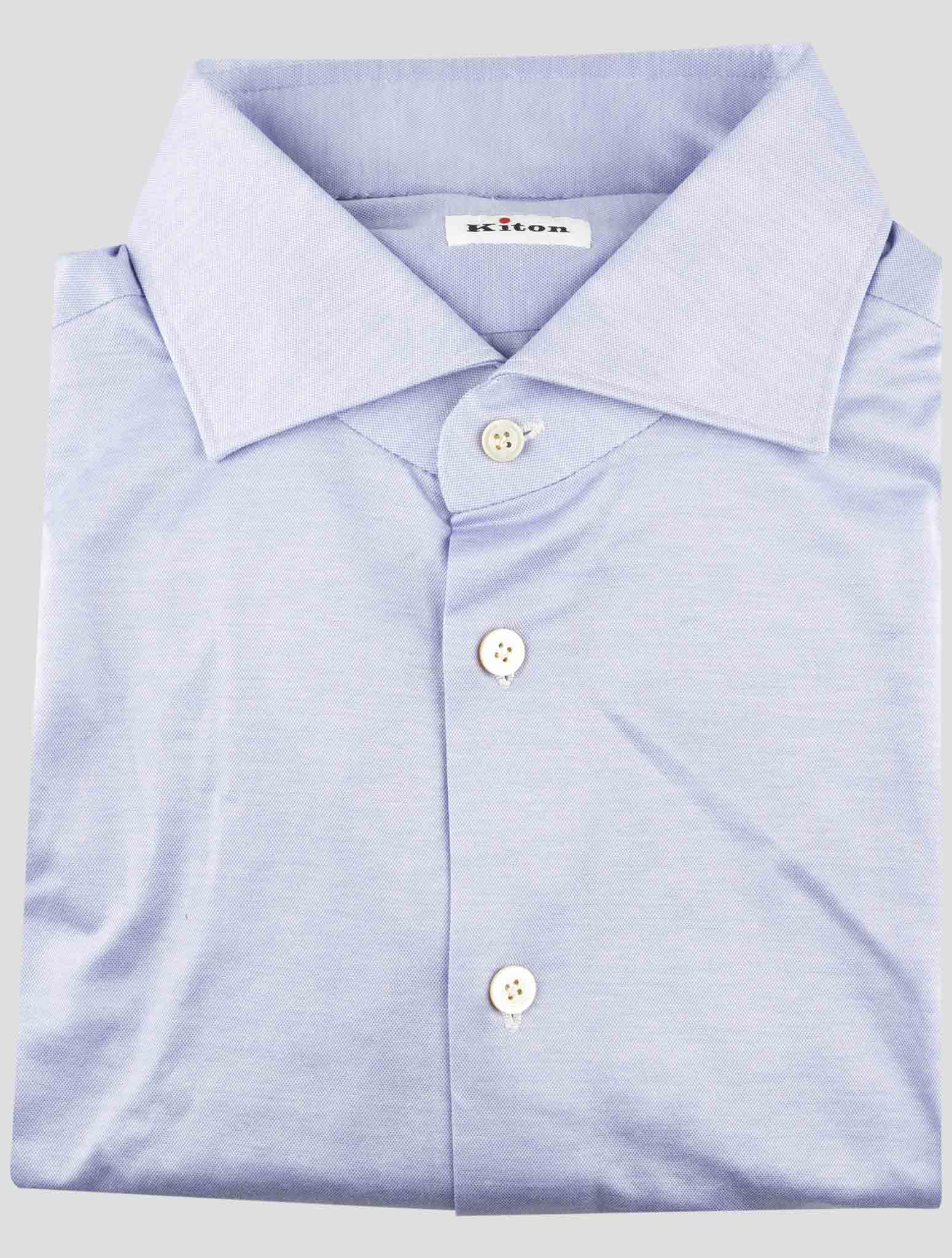 Kiton Light Blue Cotton Shirt