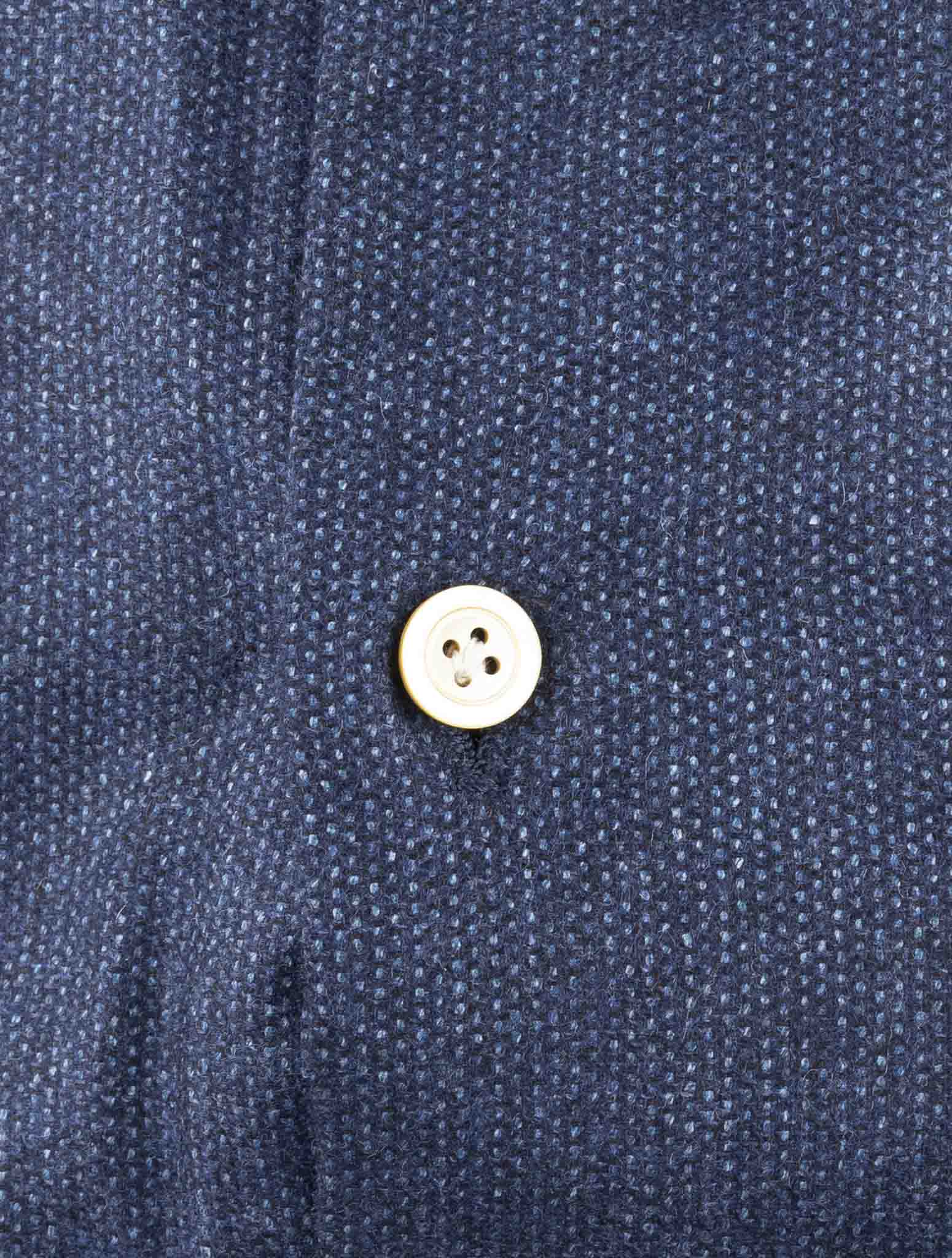 Kiton Blue Cashmere Silk Linen Shirt