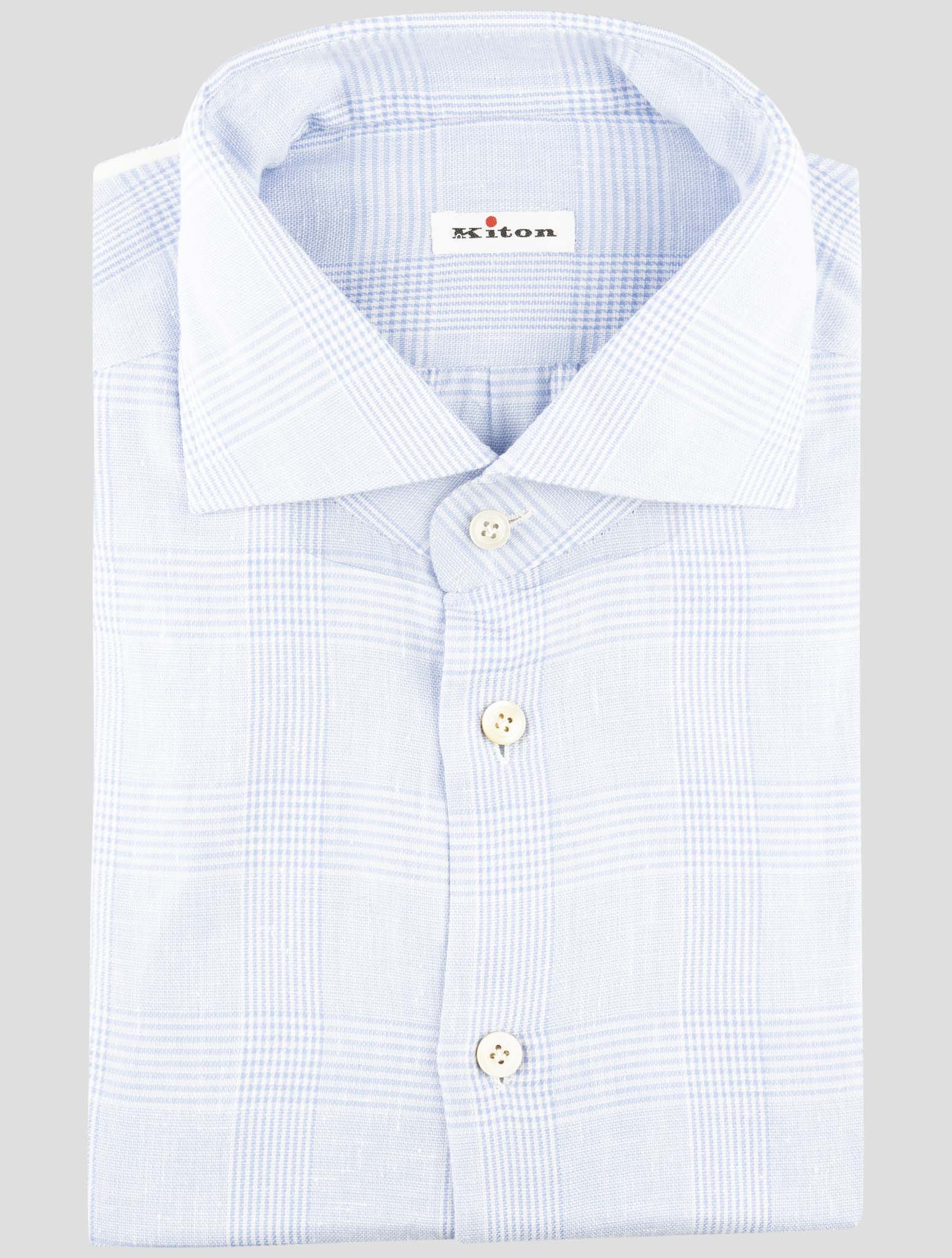 Kiton Light Blue Cotton Shirt