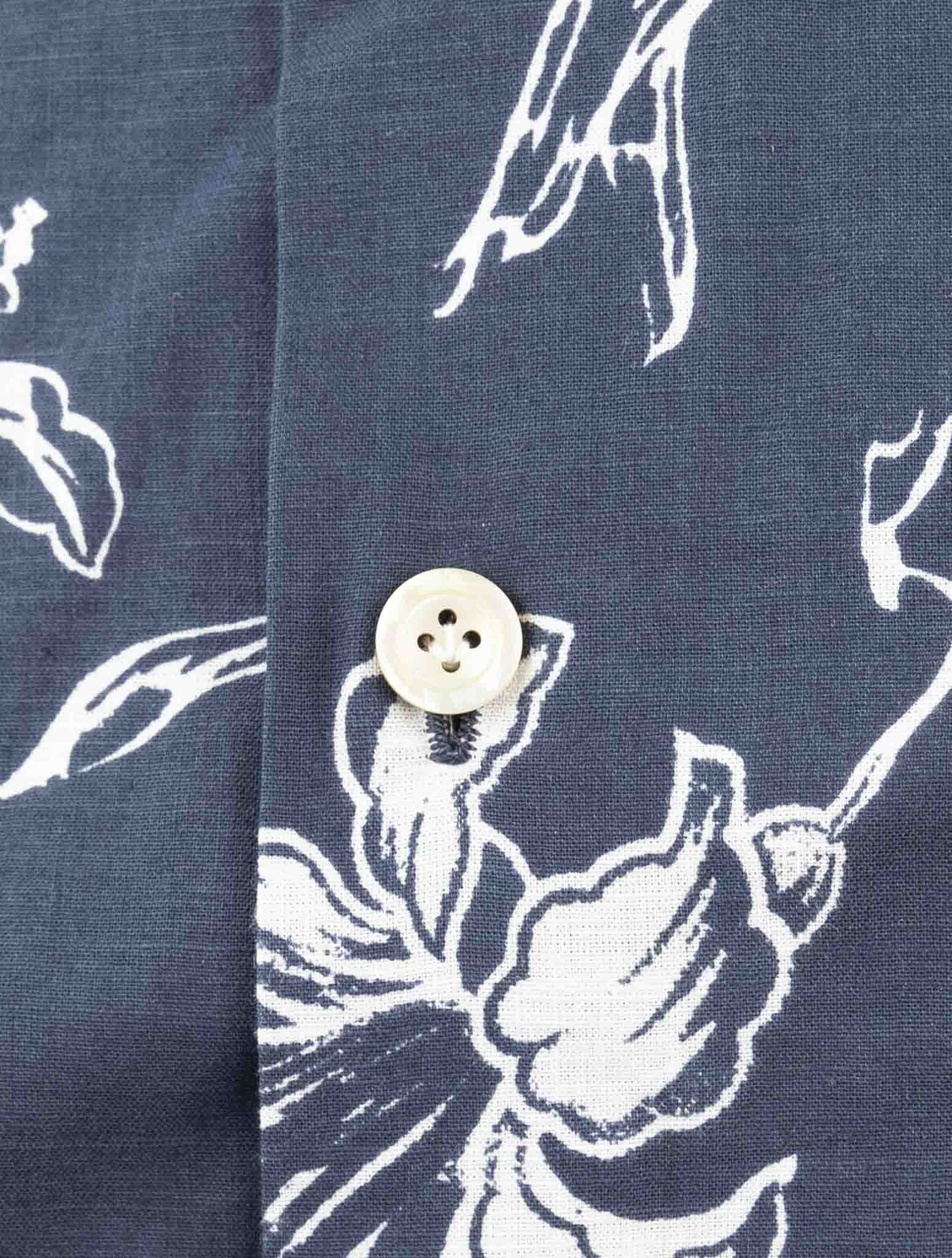 Kiton Blue Cotton Shirt