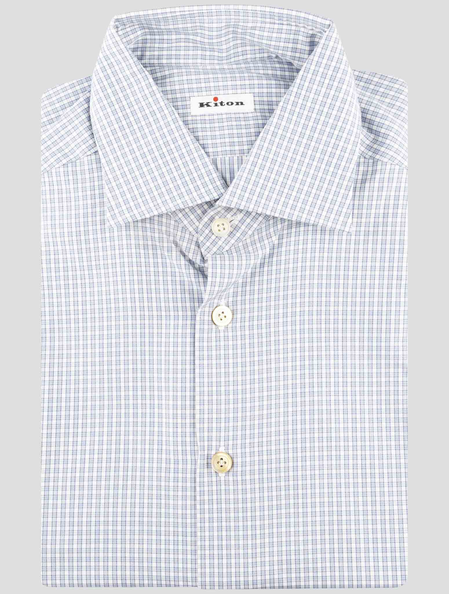 Kiton Light Blue Cotton Shirt
