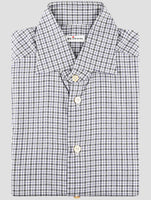 Kiton Gray Blue Cotton Shirt