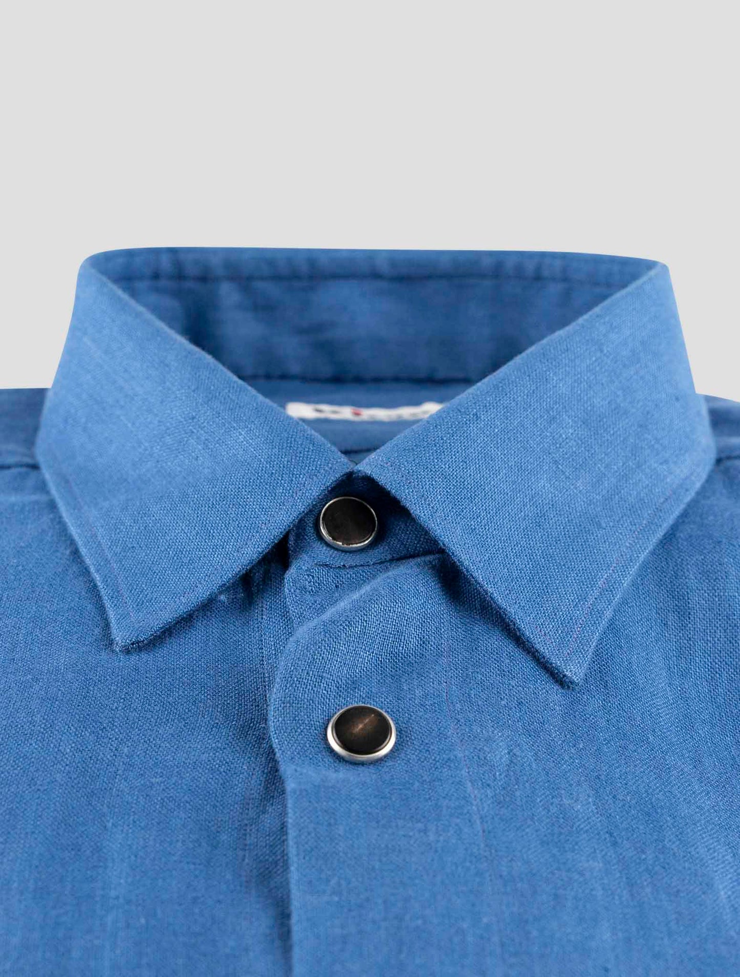 Kiton Blue Linen Shirt