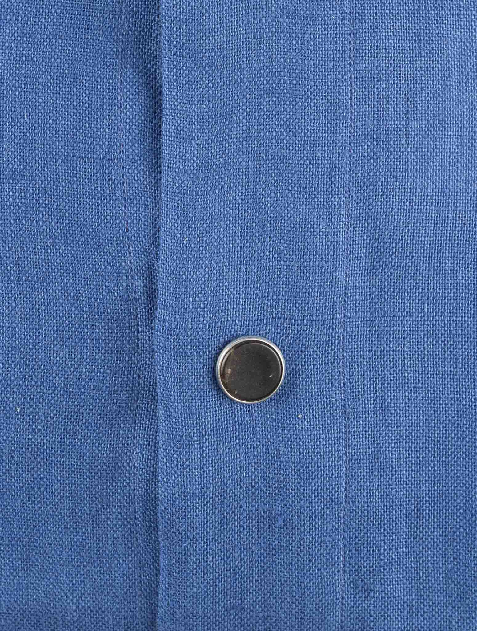 Kiton Blue Linen Shirt