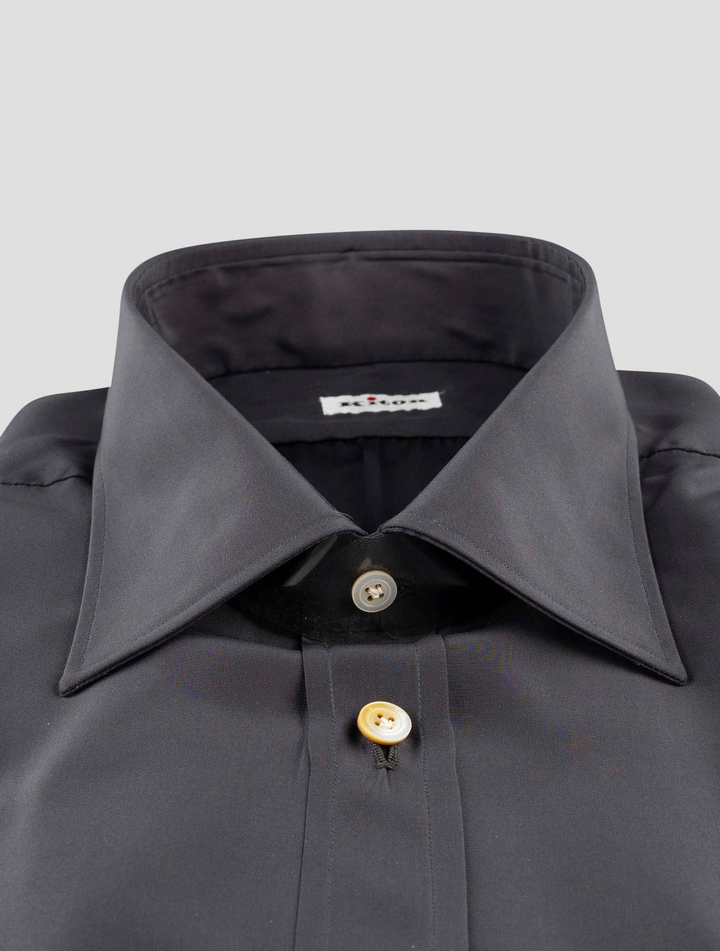 Kiton Gray Silk Shirt