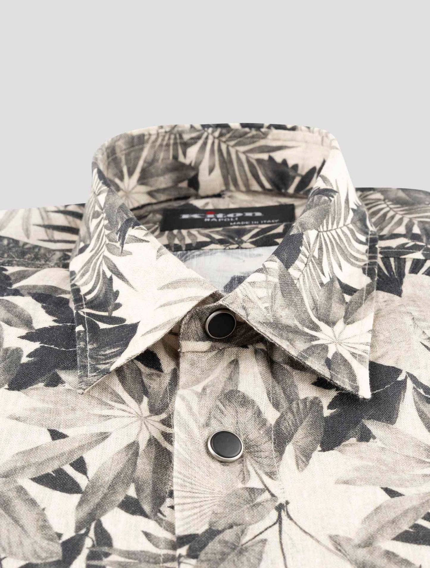 Kiton Gray Linen Shirt