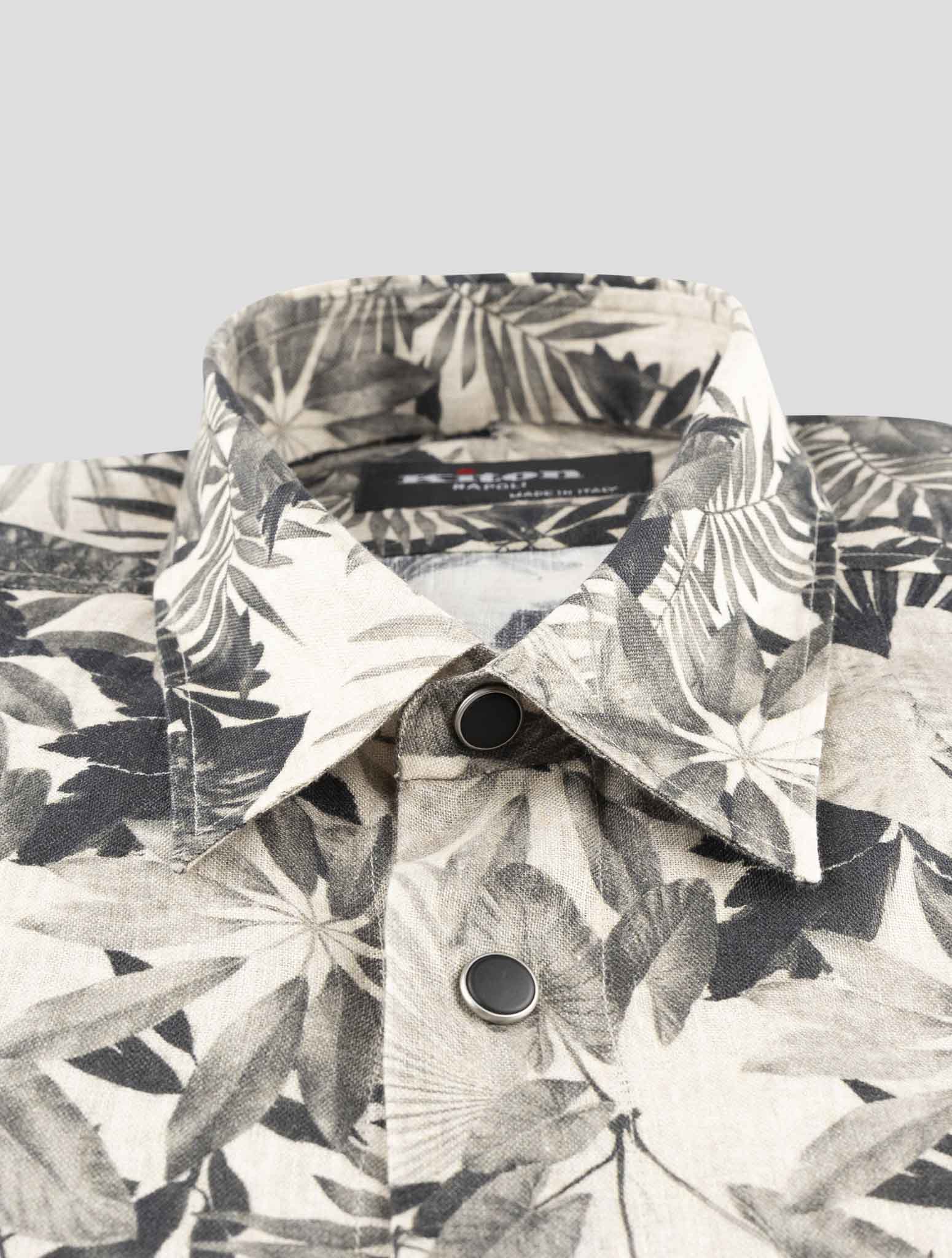 Kiton Gray Linen Shirt