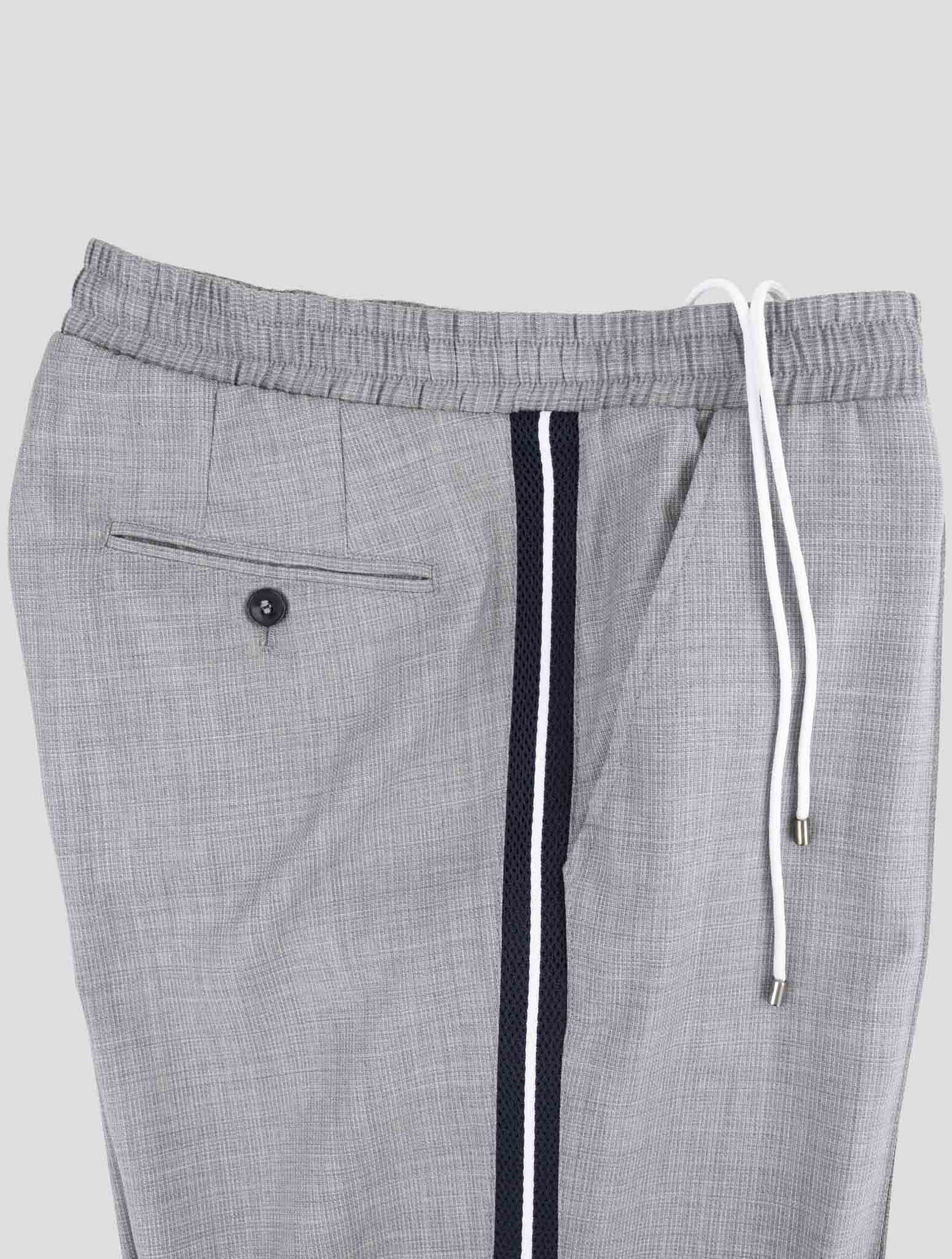 Kiton Gray Fleece Wool Pa Pants
