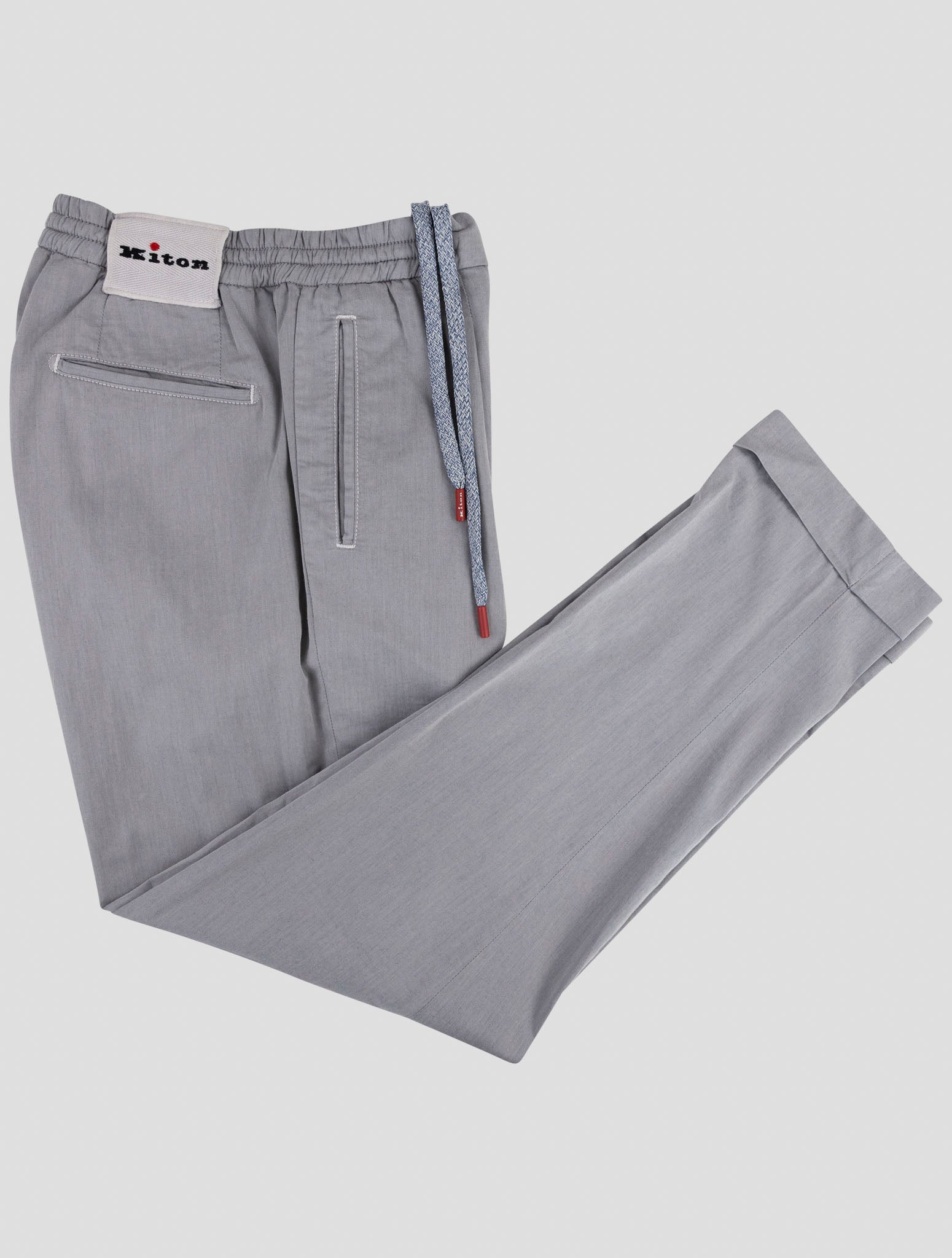 Kiton Gray Cotton Ea Pants