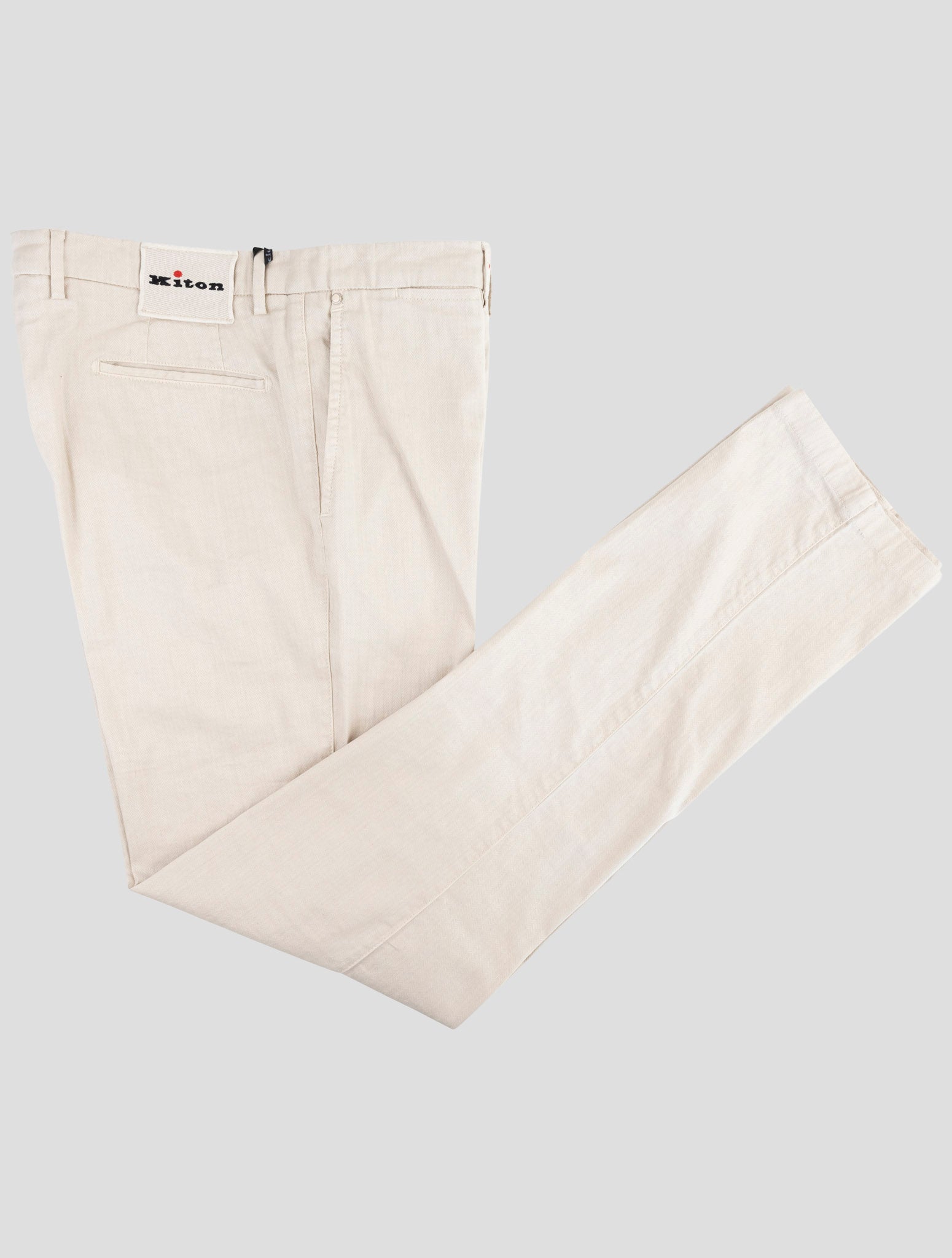 Kiton Beige Linen Cotton Ea Pants