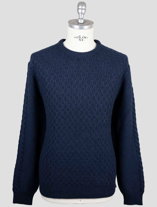 Kiton Blue Cashmere Sweater Crewneck