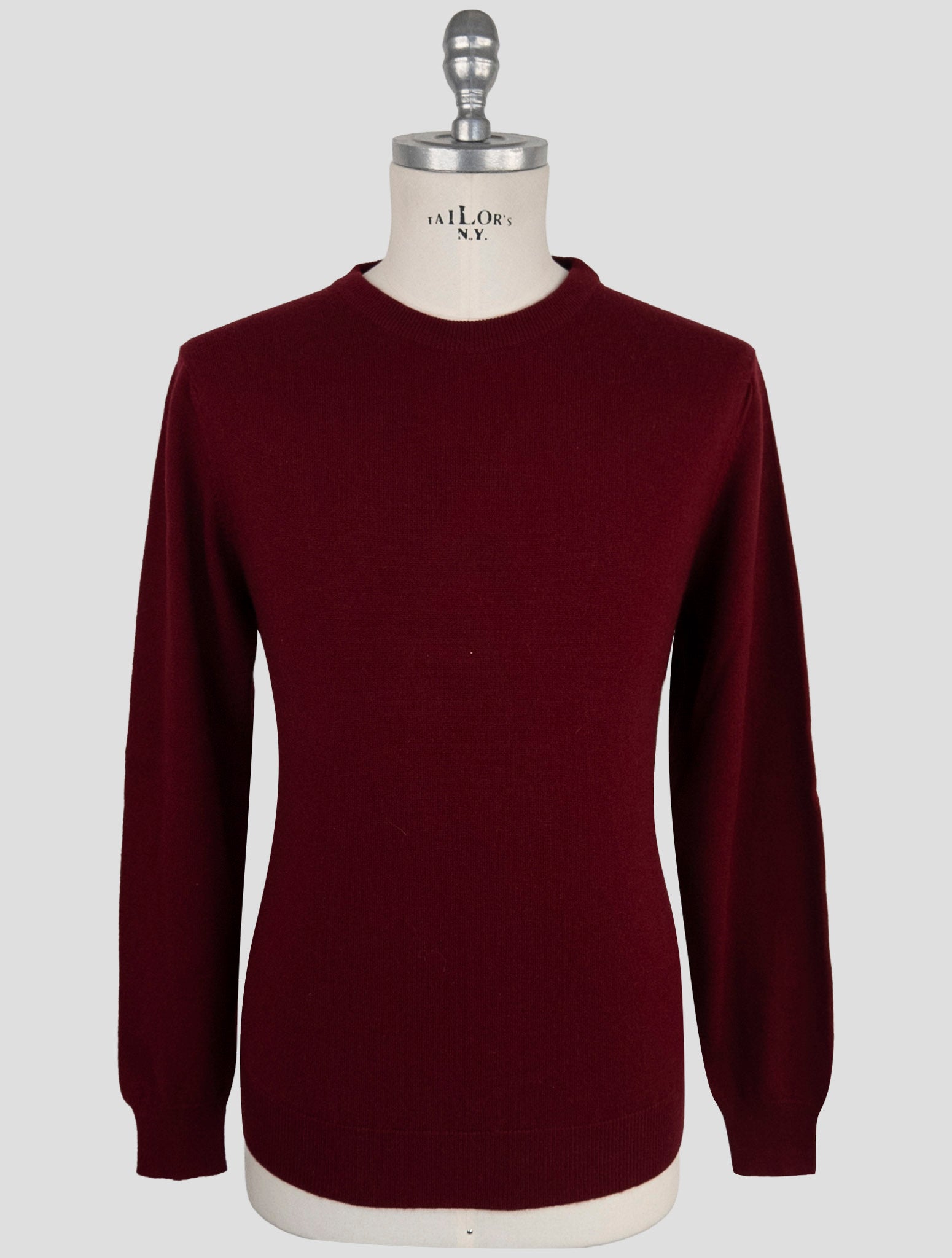 Kiton Red Cashmere Sweater Crewneck