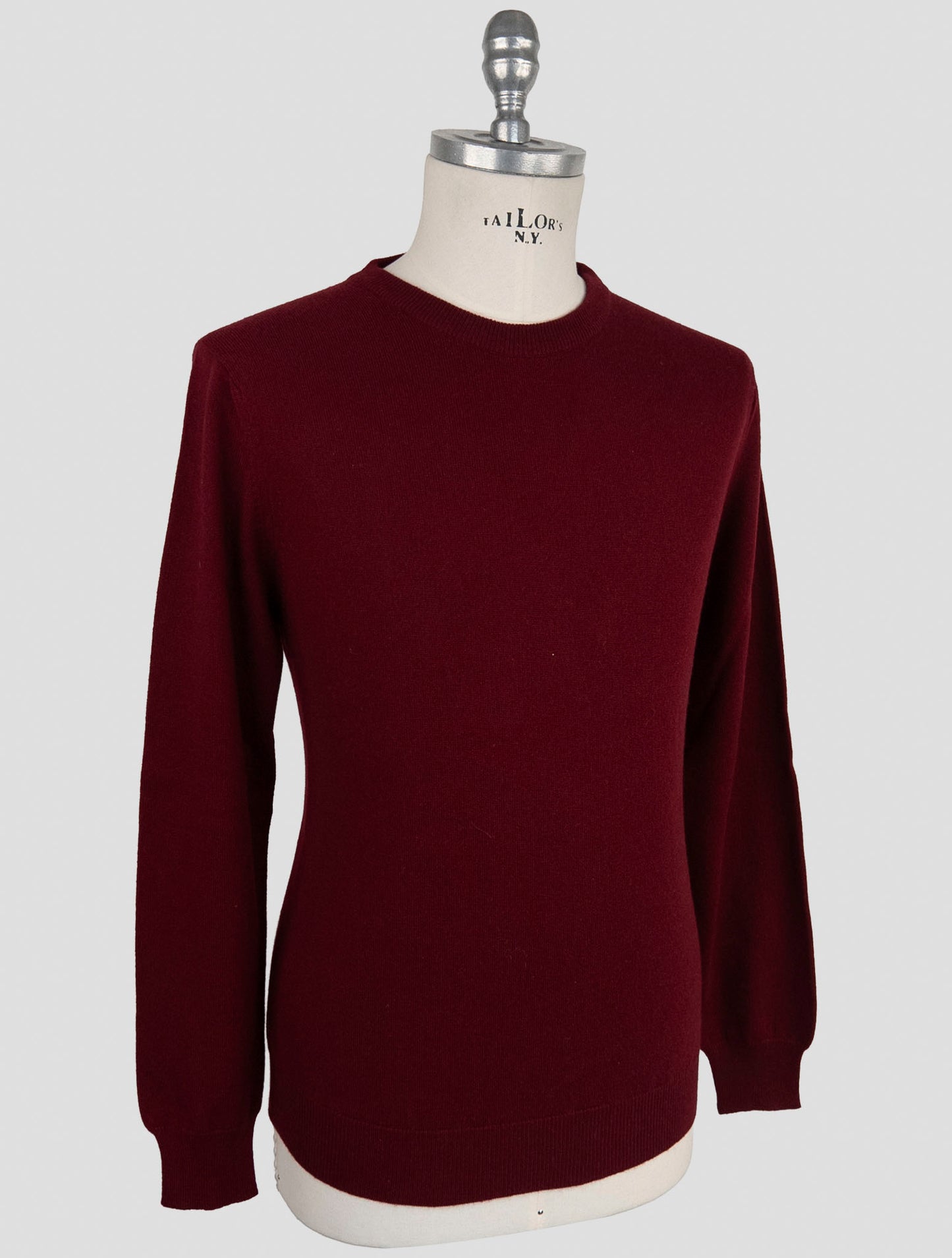 Kiton Red Cashmere Sweater Crewneck
