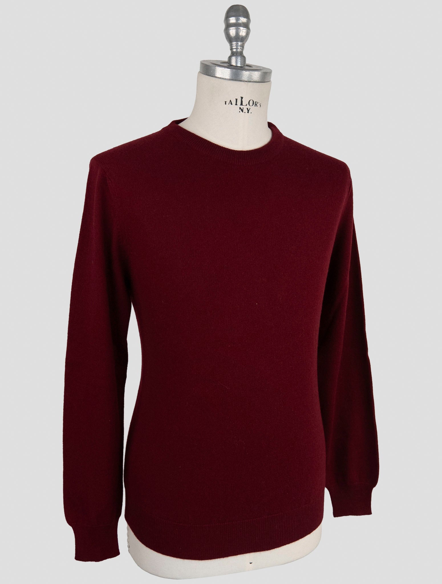 Kiton Red Cashmere Sweater Crewneck
