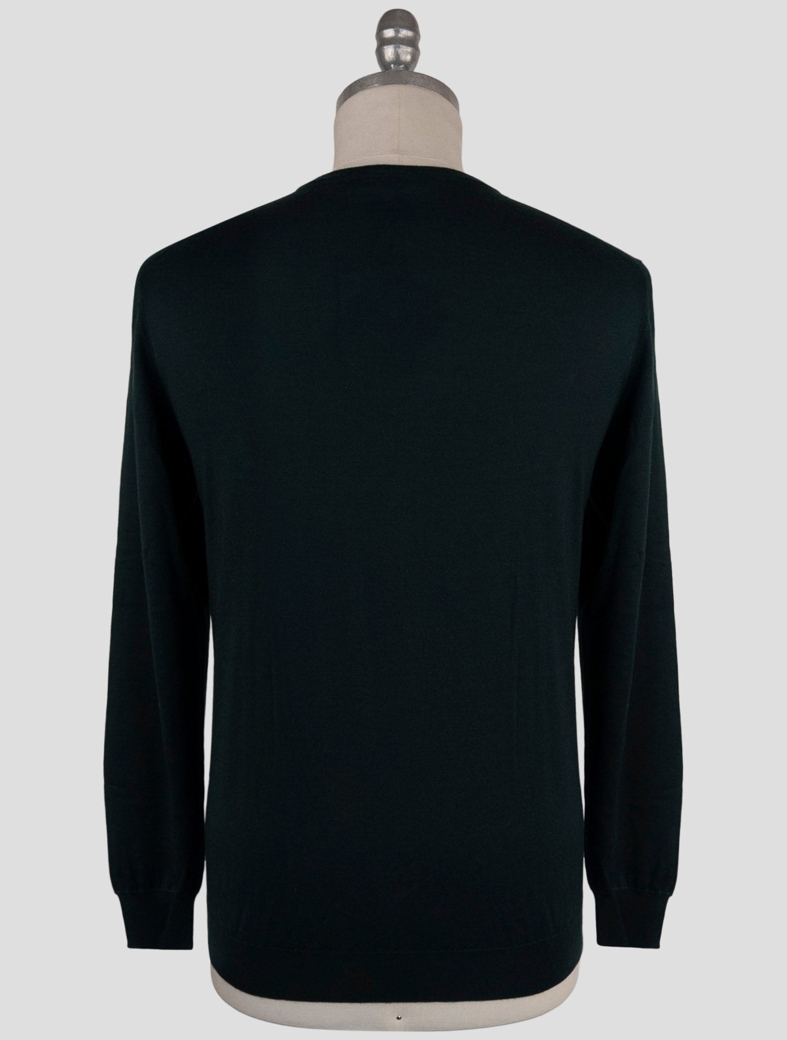 Kiton Green Cashmere Silk Sweater V-Neck