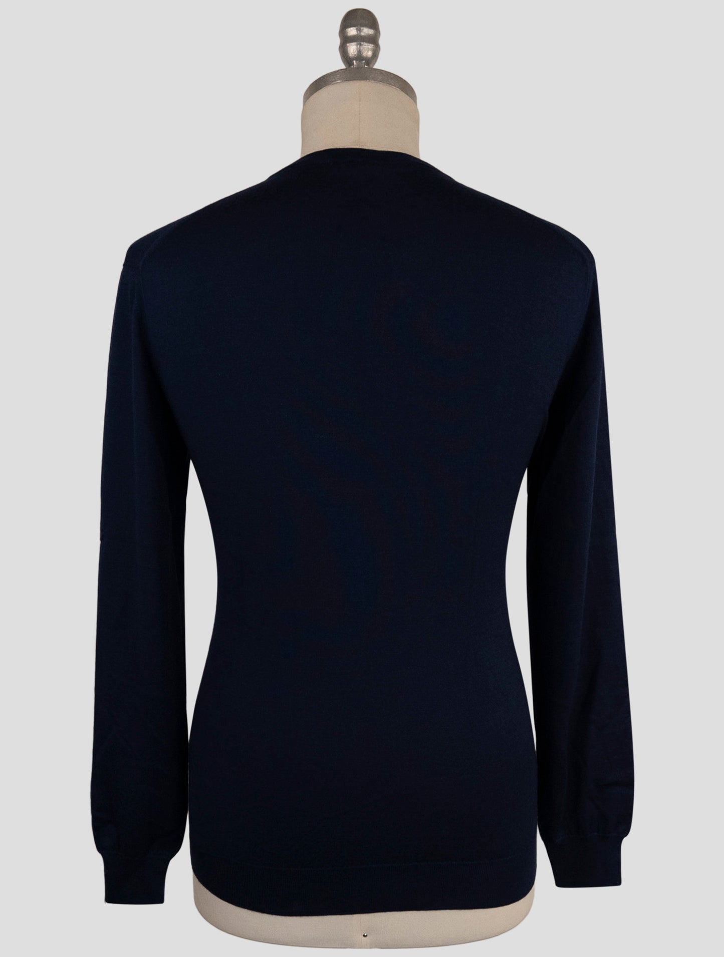 Kiton Blue Cashmere Silk Sweater V-Neck