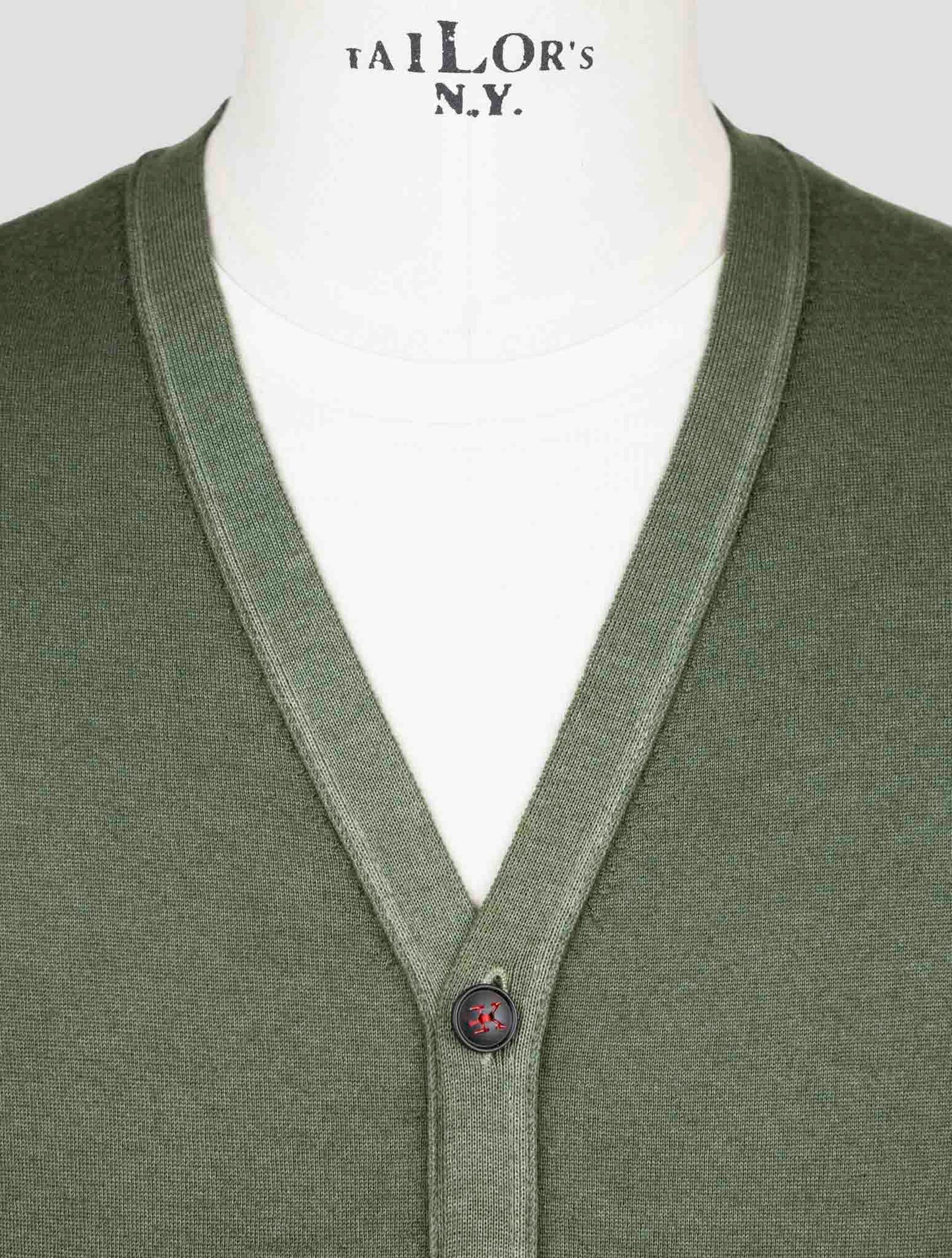 Kiton Green Cashmere Sweater Gilet Cardigan