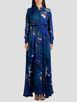 Kiton Blue Silk Dress